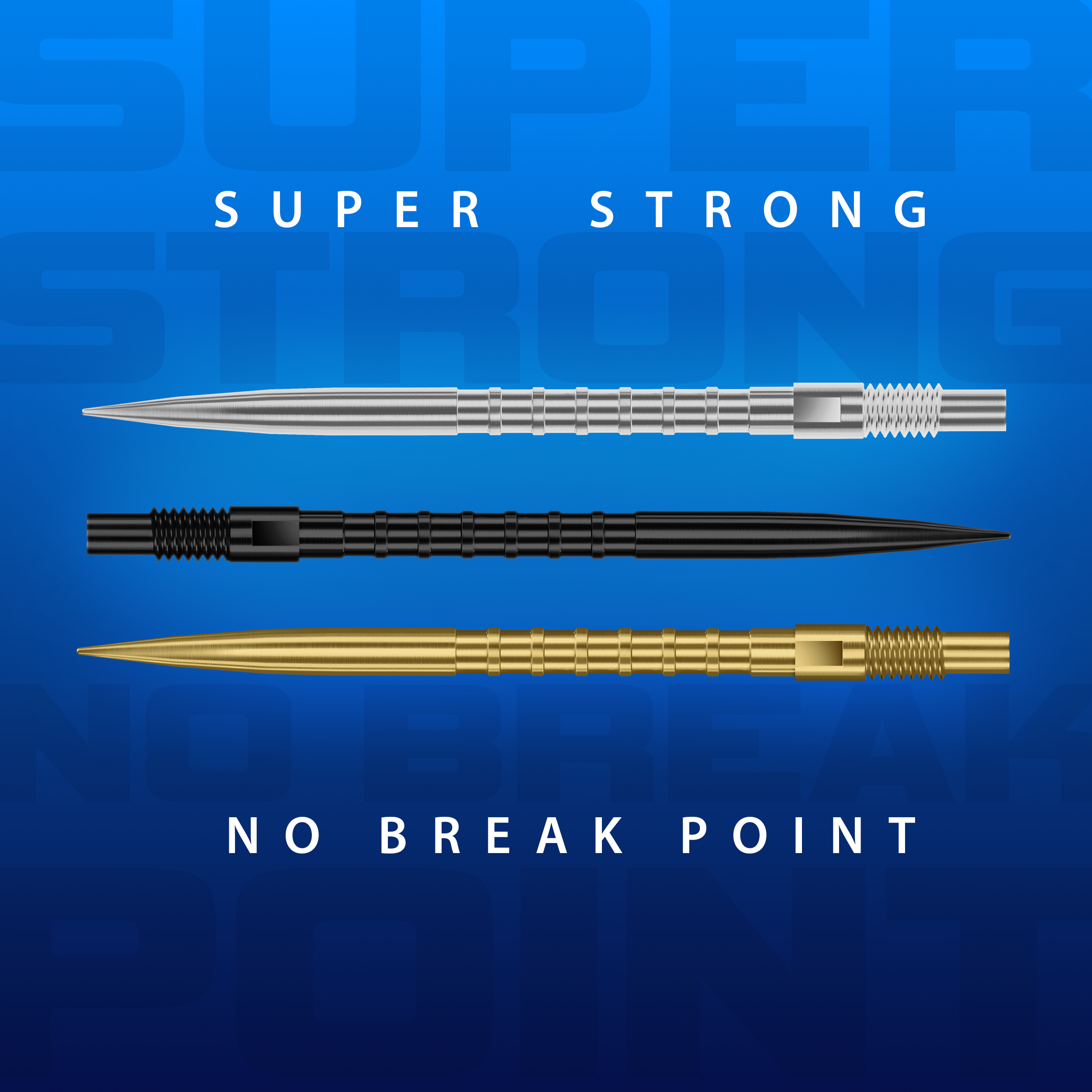 Harrows Quick Point Heavy Metal Dart Tips - Black Harrows Quick Point Heavy Metal Dartspitzen in Schwarz werden gezeigt. Sie haben eine strukturierte Oberfläche für besseren Halt.