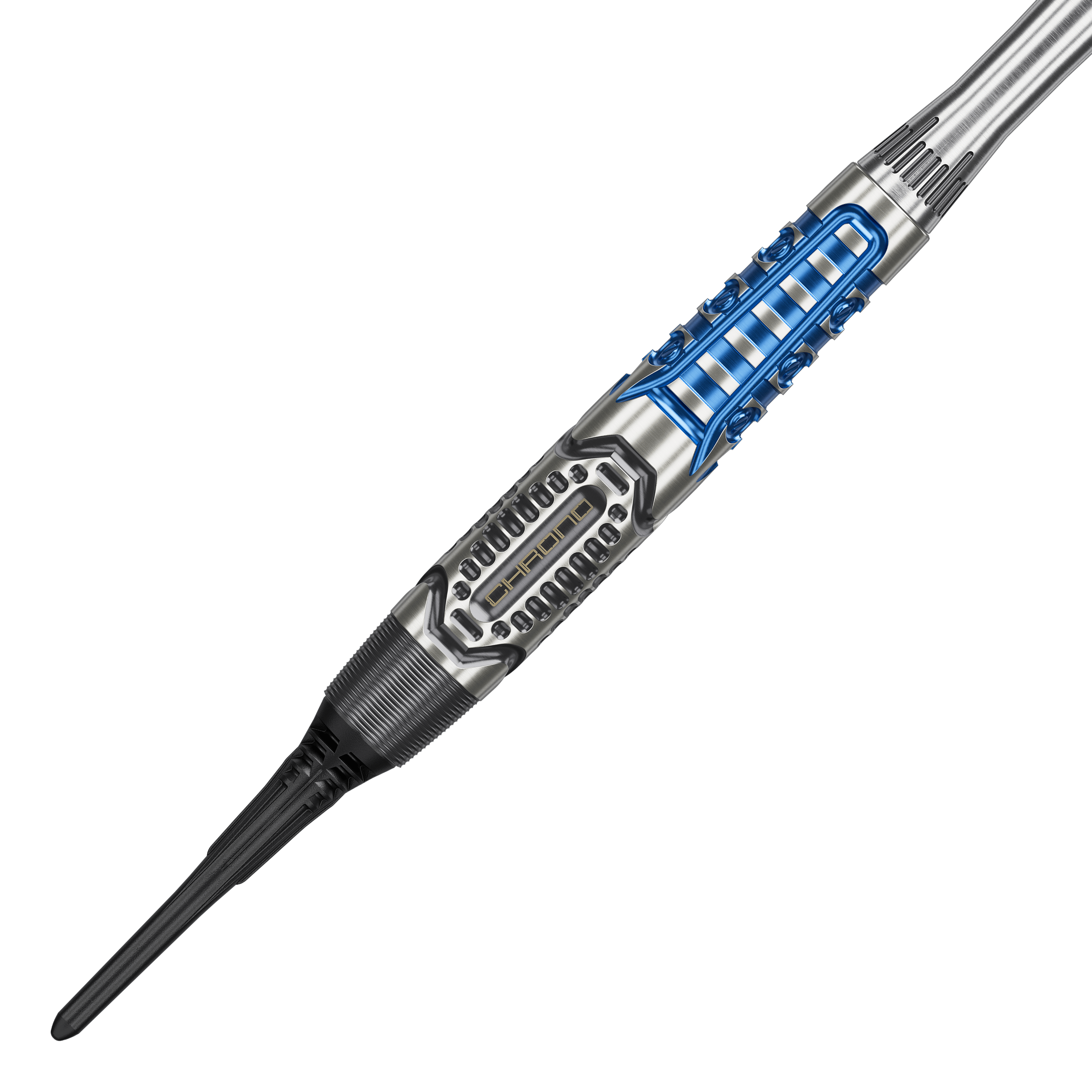 Target Phil Taylor Power X Chrono soft darts Target Phil Taylor Power X Chrono Softdarts sind auf diesem Bild abgebildet. Diese Darts sind für das Softdart-Spiel konzipiert.