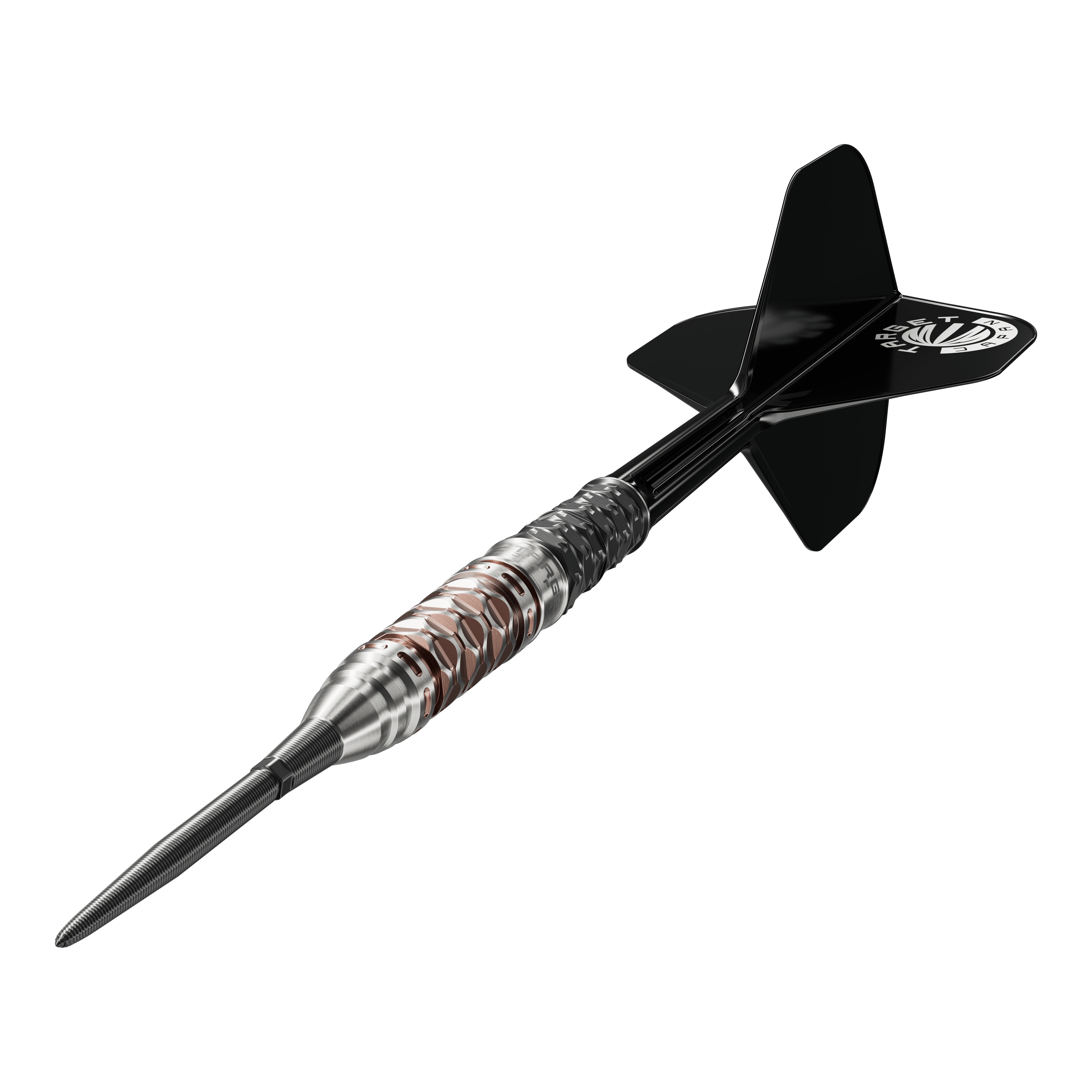 Target Japan Charis GEN6 Swiss Point Steel Darts - 23g Die Target Japan Charis GEN6 Swiss Point Steeldarts - 23g werden hier abgebildet. Man erkennt das schlanke Barrel und die präzise Verarbeitung.