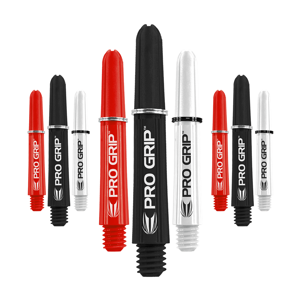 Target Pro Grip Shafts - 3 Sets - Schwarz Weiß Rot