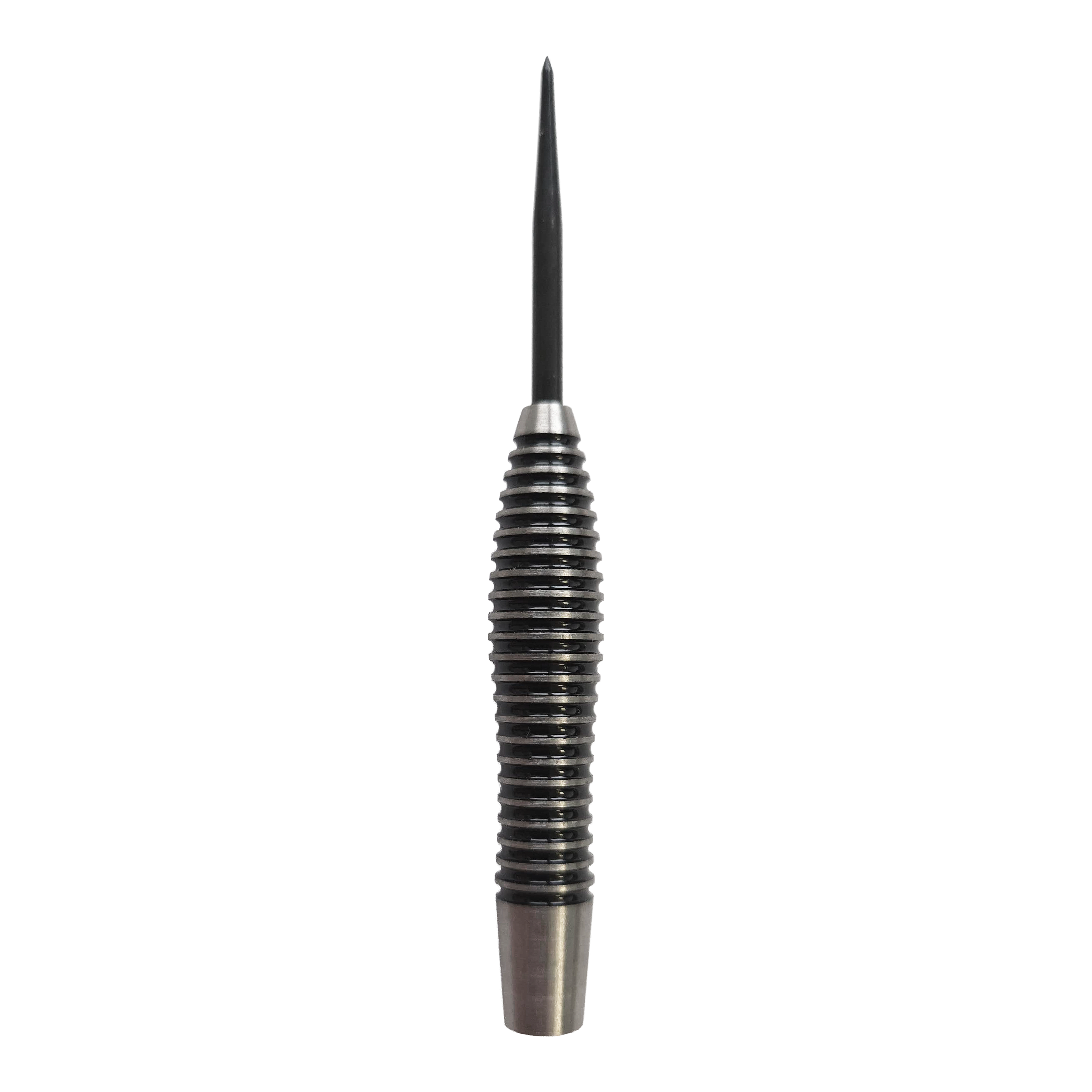 Das Bild zeigt McDart Black Ring Torpedo Steeldart-Barrels - 24g. Die Dart-Barrels verfügen über einen schwarzen Ring und eine spezielle Torpedo-Form.