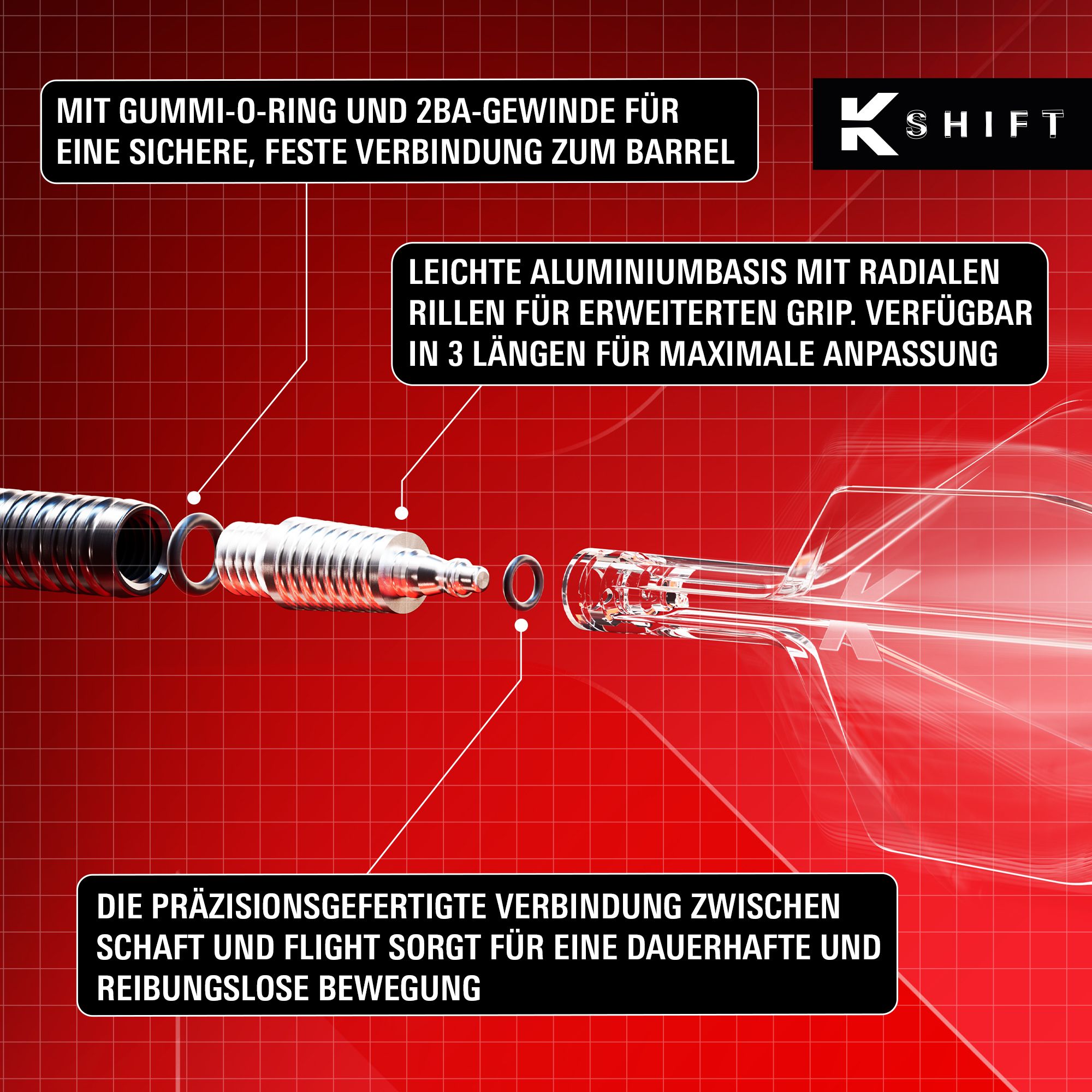 Target K-Shift No6 Flights - White Das Bild zeigt die Target K-Shift No6 Flights in der Farbe Weiß. Diese Flights werden als Zubehör für Dartpfeile verwendet.
