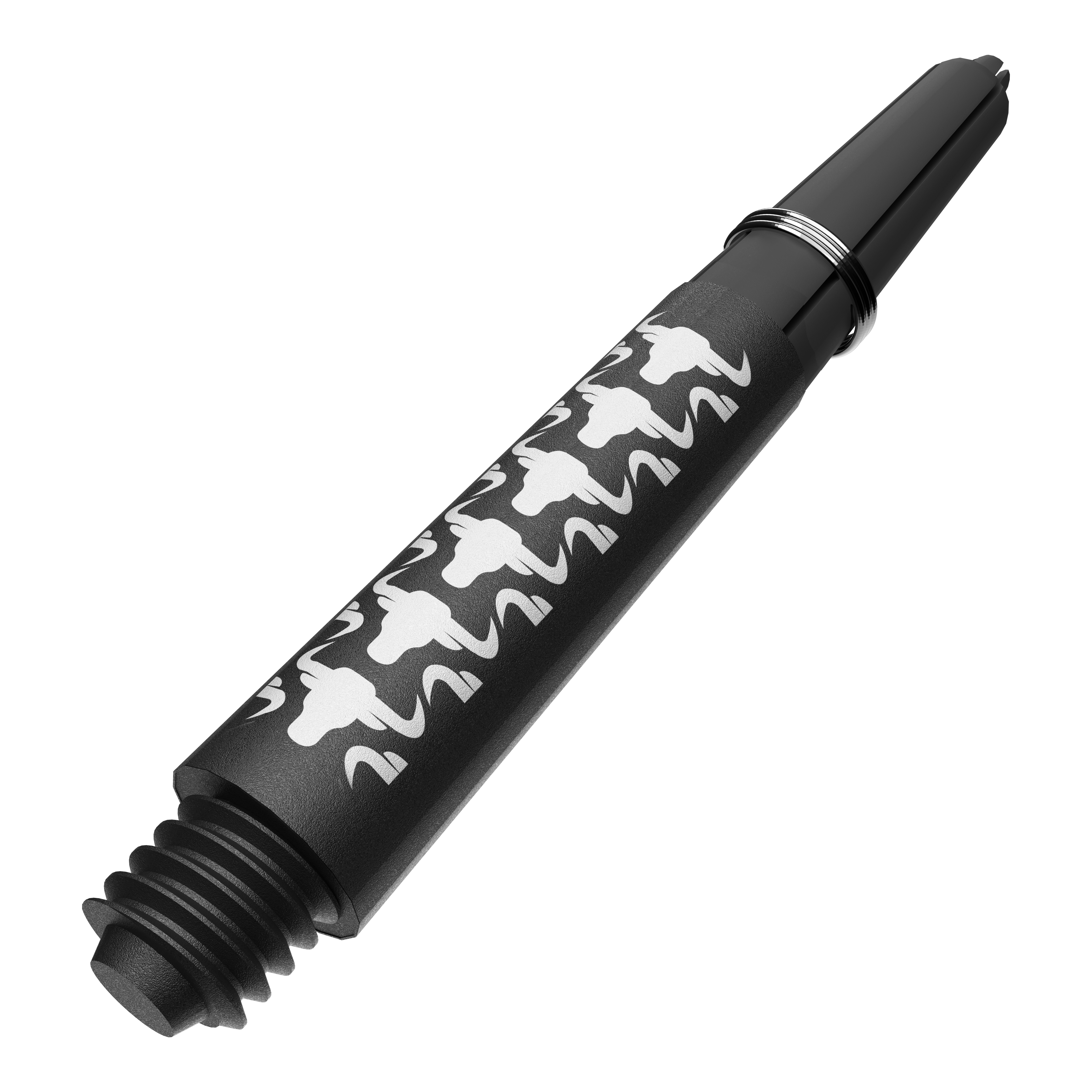 Das Bild zeigt BullsNL Capo Carbon Shafts in Weiß, Short, 34mm. Es handelt sich um einen kurzen Schaft für Dartpfeile.