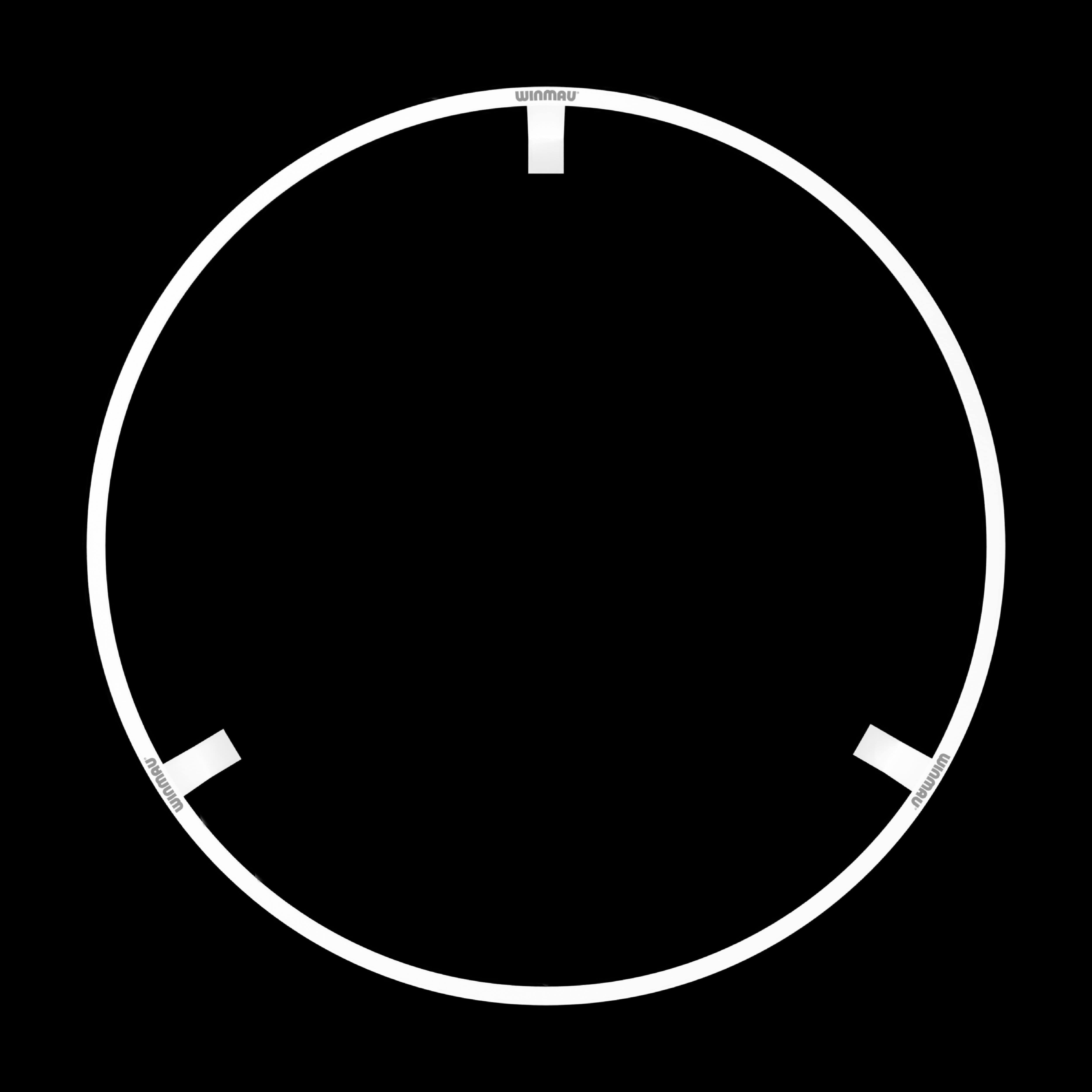 BUNDLE Winmau Plasma Ice LED Lighting and Surround Das Bild zeigt einen runden LED-Beleuchtungsring von Winmau. Der Ring ist für die Beleuchtung und Umrandung eines Dartboards gedacht.