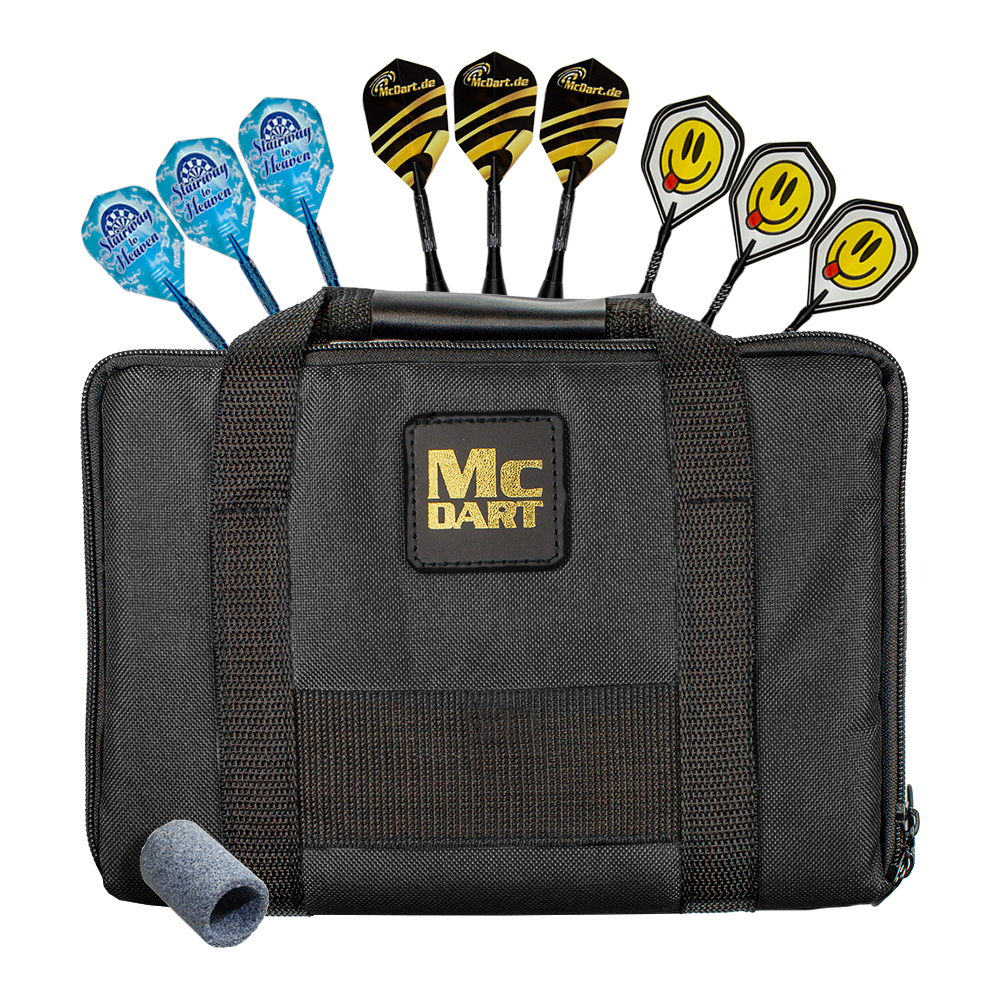 McDart Master bag with 9 steel darts and accessories