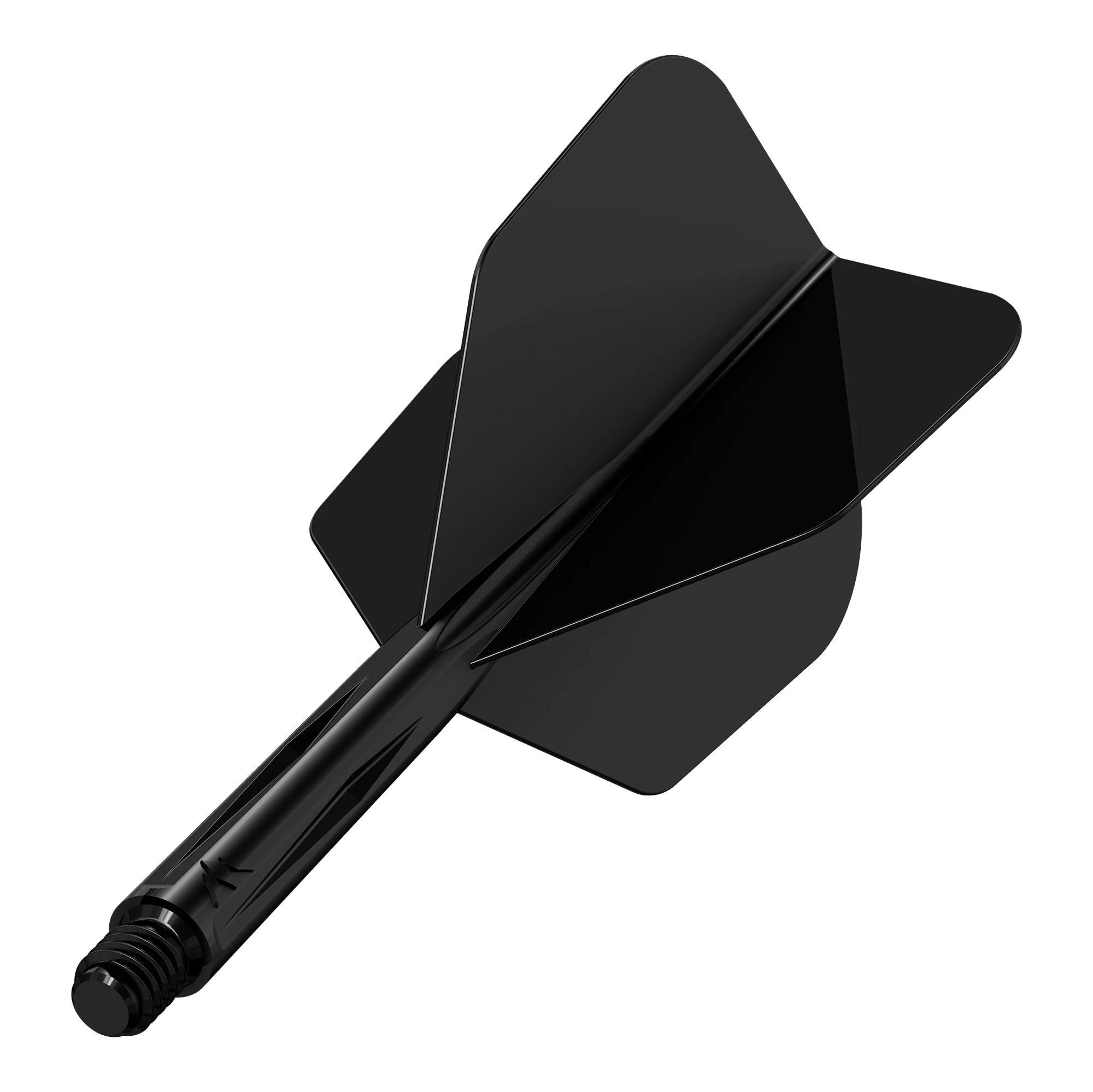 Mission Force 90 No6 Flight Shaft System - Black Das Bild zeigt das Produkt "Mission Force 90 No6 Flight-Shaft-System - Schwarz". Es handelt sich um ein schwarzes Dart-Flight- und Schaftsystem in moderner Ausführung.