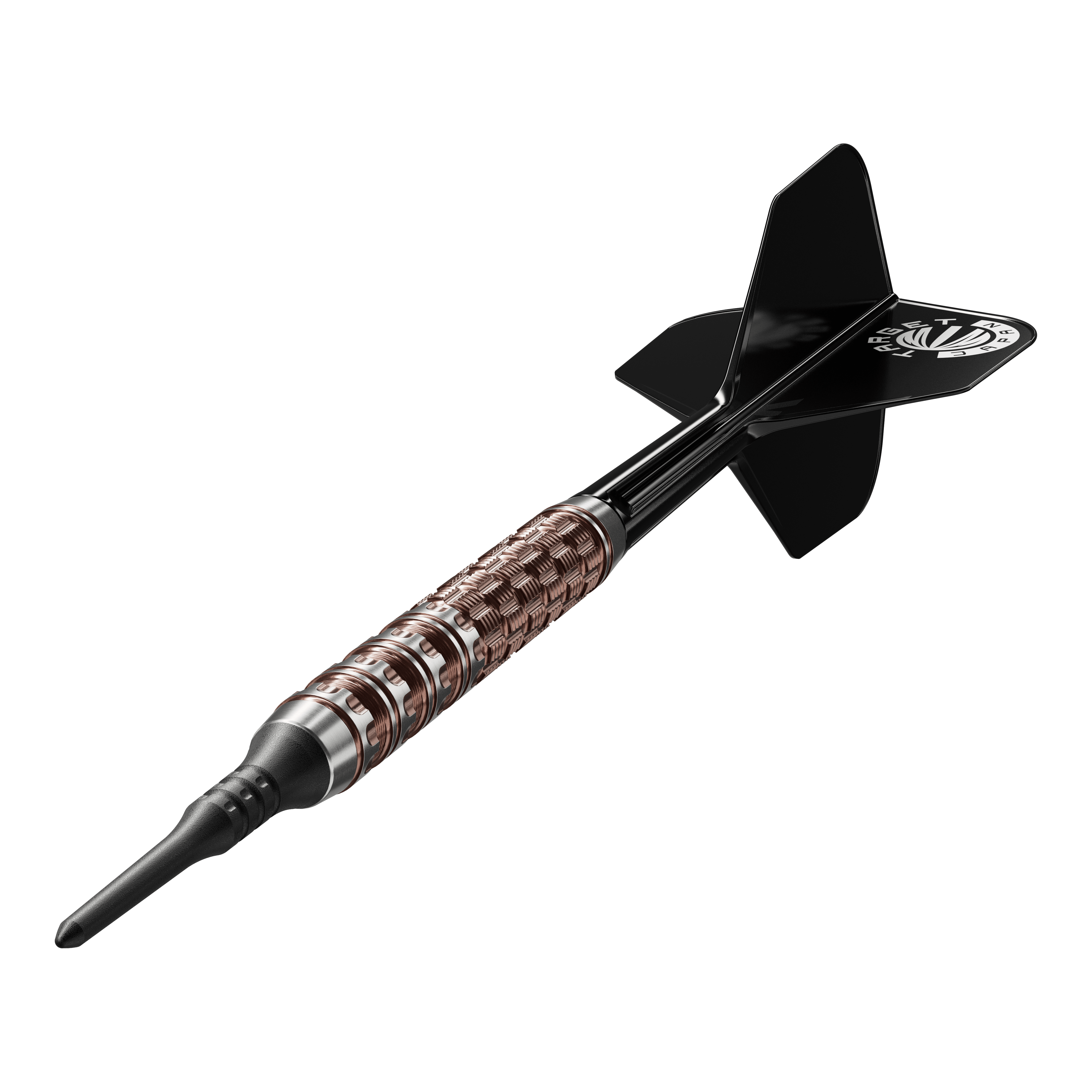 Das Bild zeigt die Target Japan Prime Series George Nishitani Raptor GEN6 Softdarts mit einem Gewicht von 21,5g. Die Softdarts liegen auffällig im Fokus und präsentieren ihr Design deutlich.