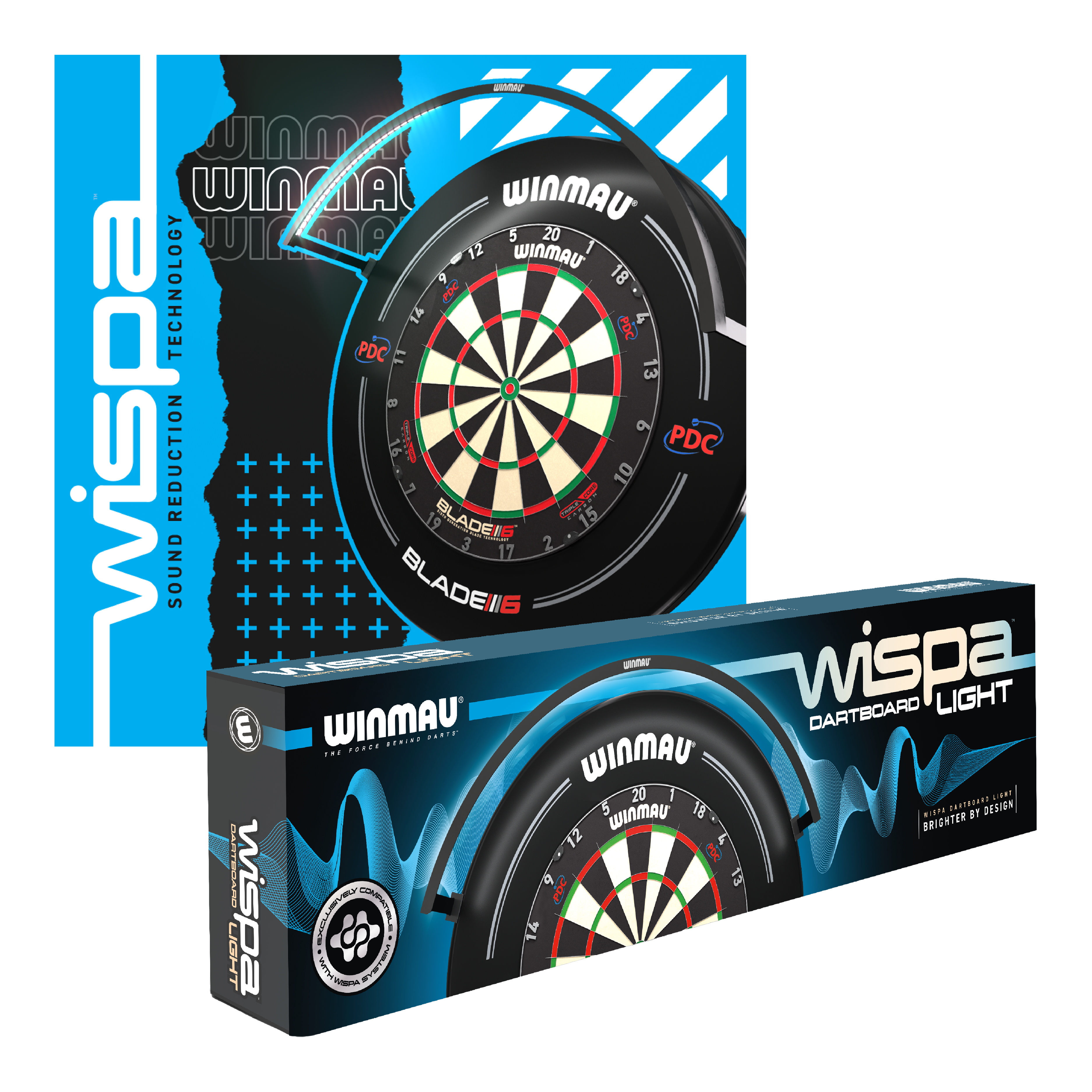 Winmau Wispa dartboard lighting