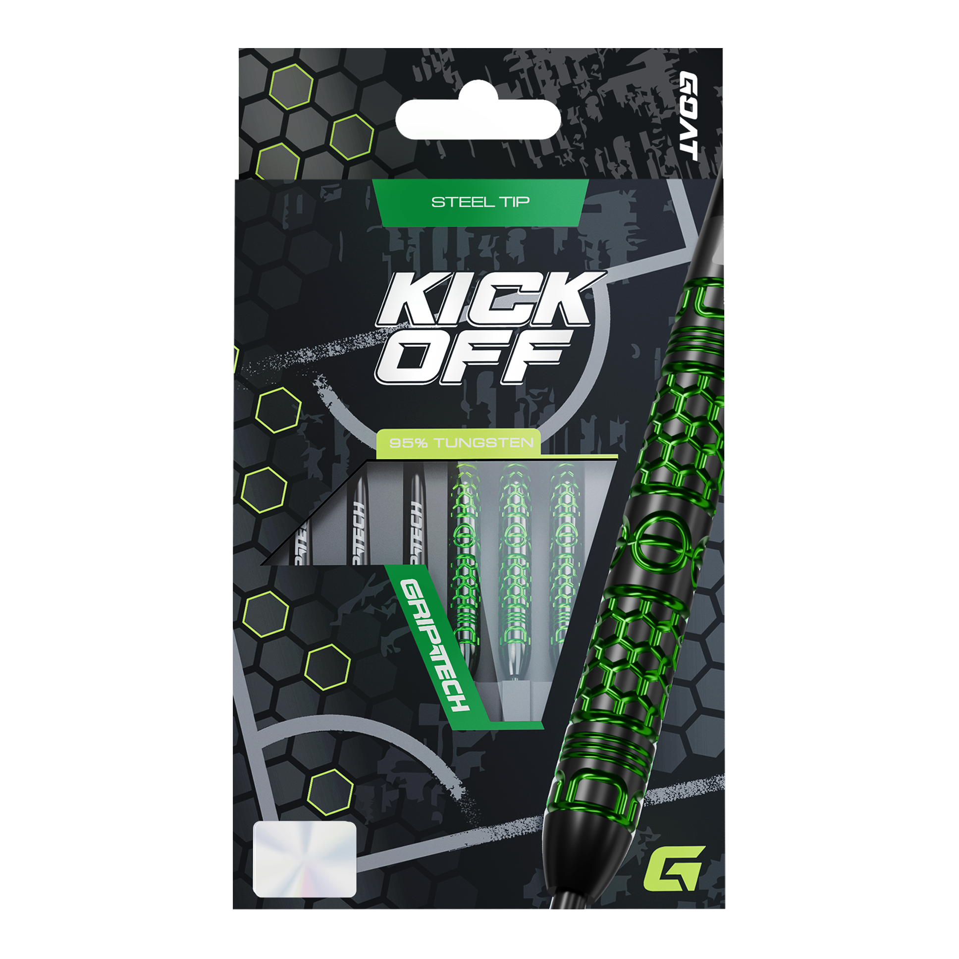 GOAT Kick-Off Steel Darts Das Foto zeigt die GOAT Kick-Off Steeldarts. Dieses Dart-Set zeichnet sich durch eine ansprechende Optik und Funktionalität aus.