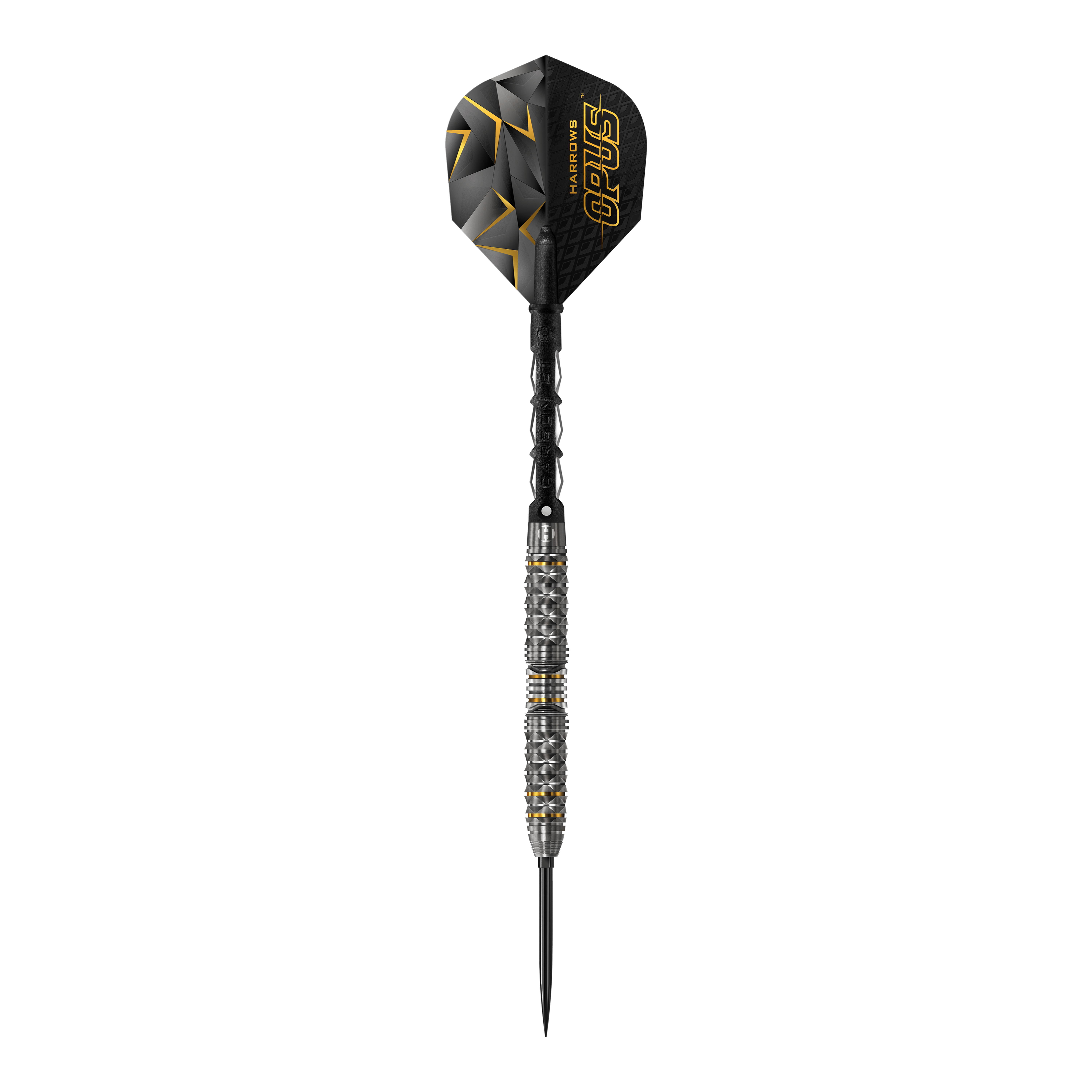 Harrow's Opus Quick Point steel darts Harrows Opus Quick Point Steeldarts - 23g. Das Bild zeigt Steeldarts mit einem Gewicht von 23 Gramm.