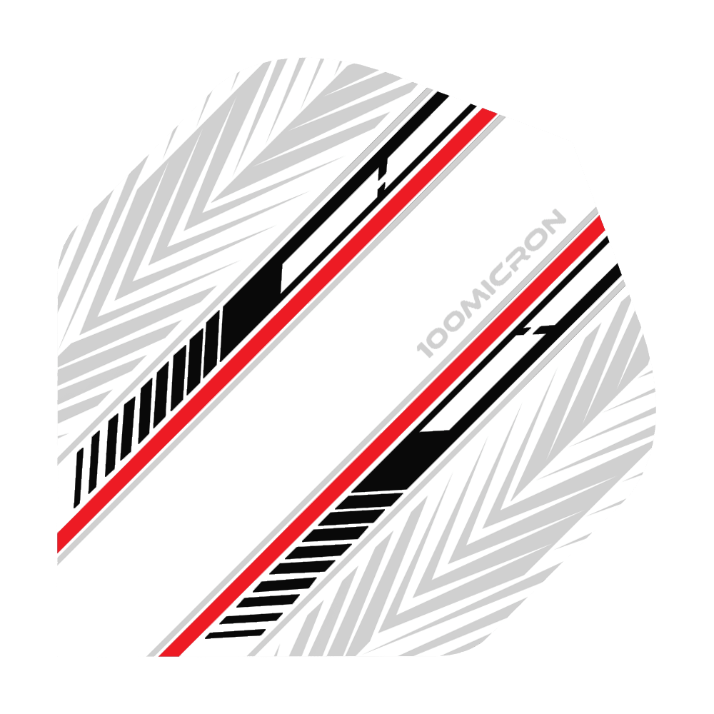 Pentathlon White Black Red No2 Standard Flights