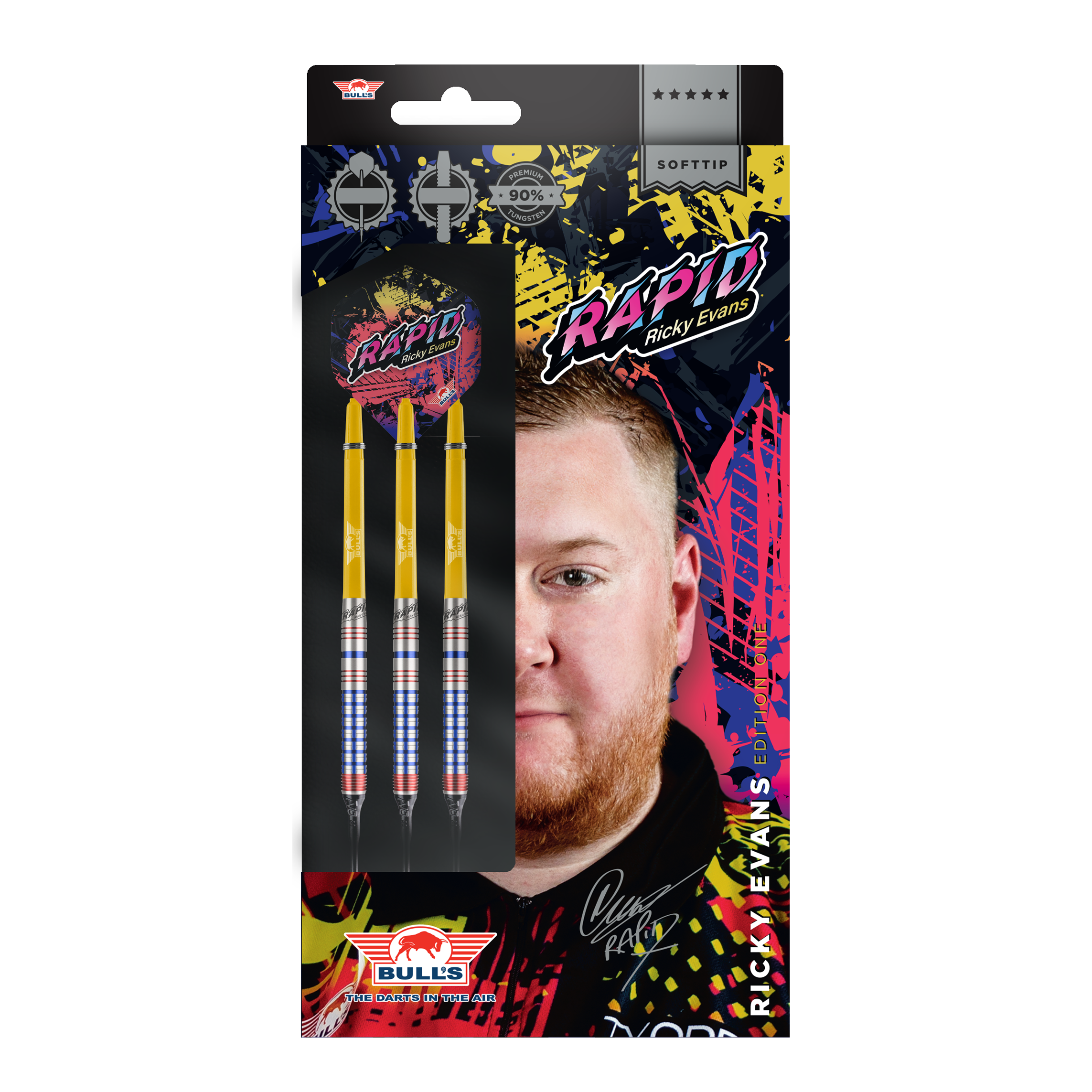 Bulls NL Ricky Evans Rapid Edition One Soft Darts - 20g