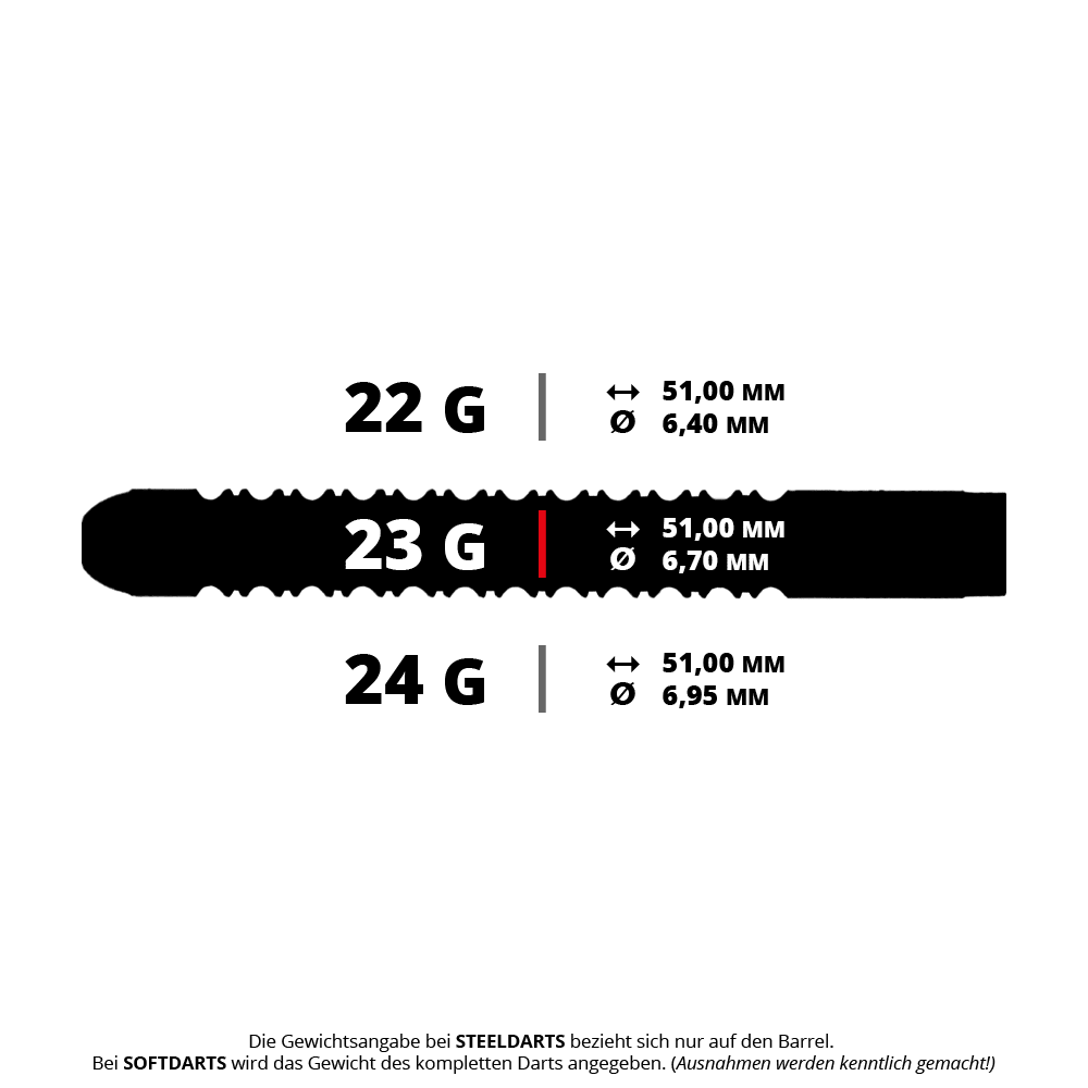 McDart Super Grip Steeldarts