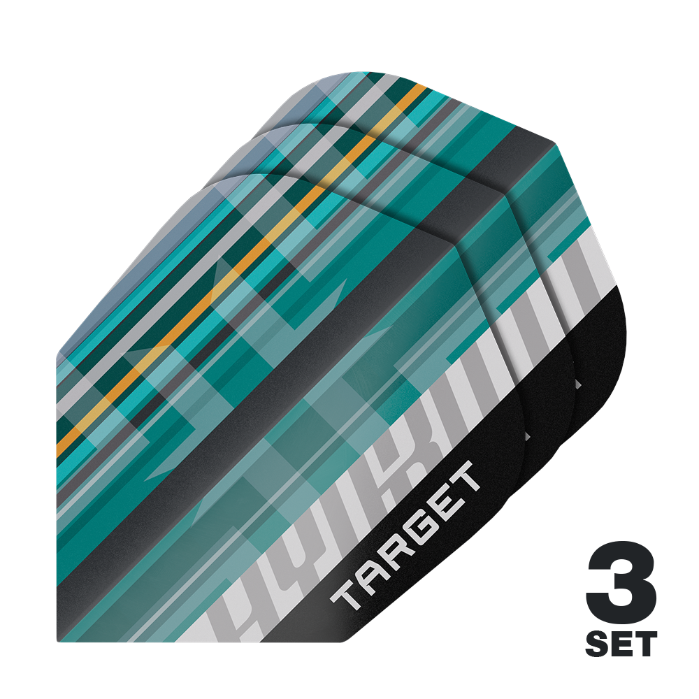 Dargestellt sind die Target ProUltra Hydro No6 Flights - 3 Sets. Dieses Produkt eignet sich als Teil eines Dartpfeil-Sets.