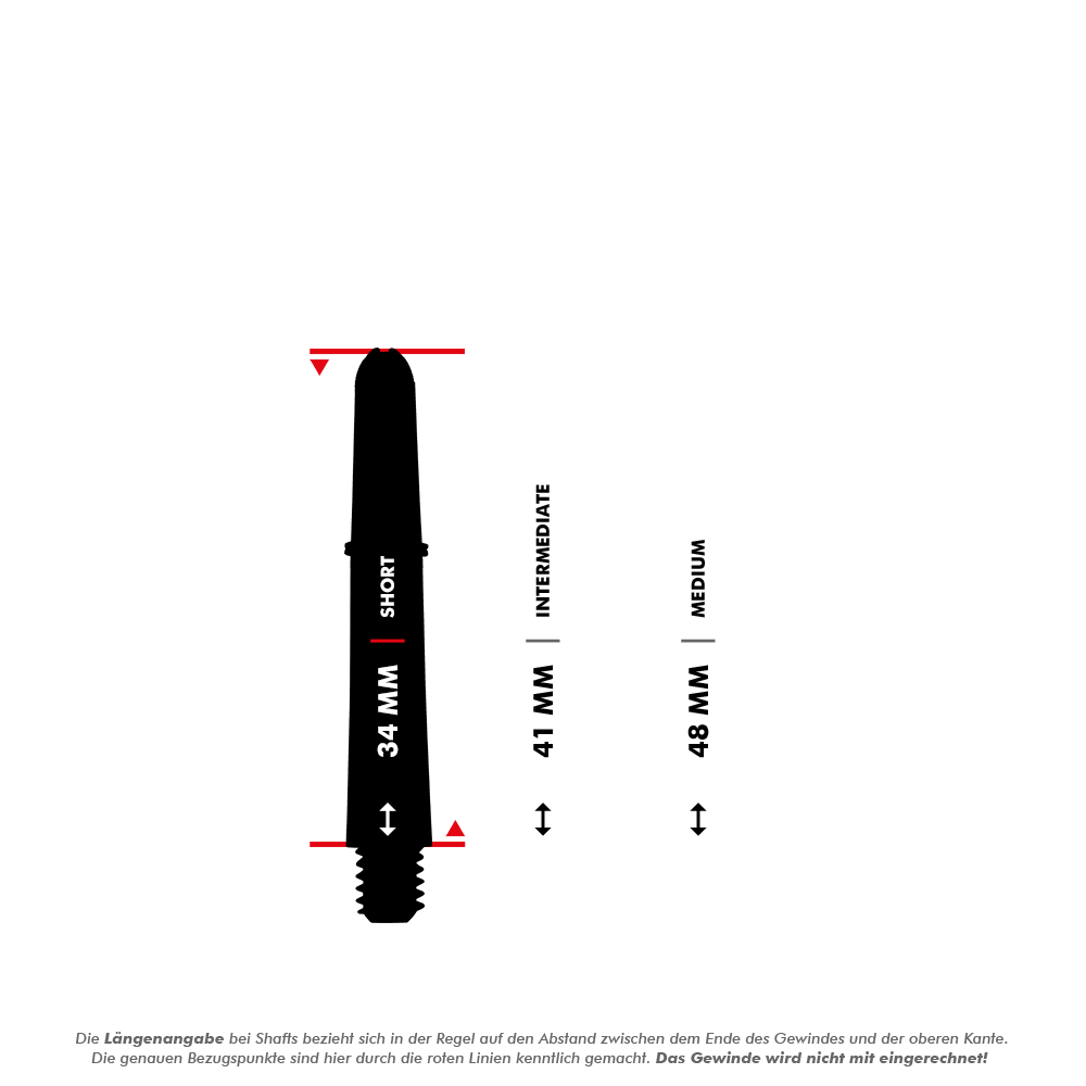 Target Pro Grip Shafts - 3 Sets - Schwarz Rot Gelb