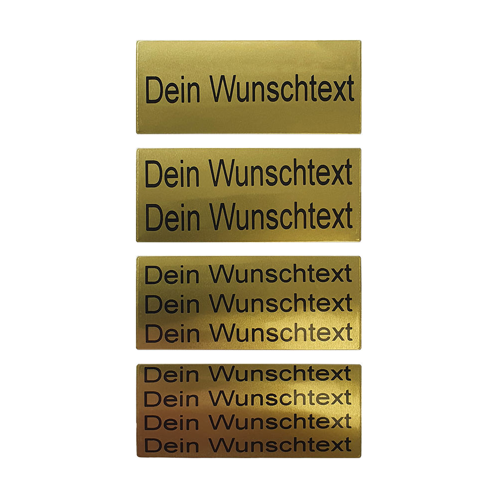 Pokalschild mit Wunschtext