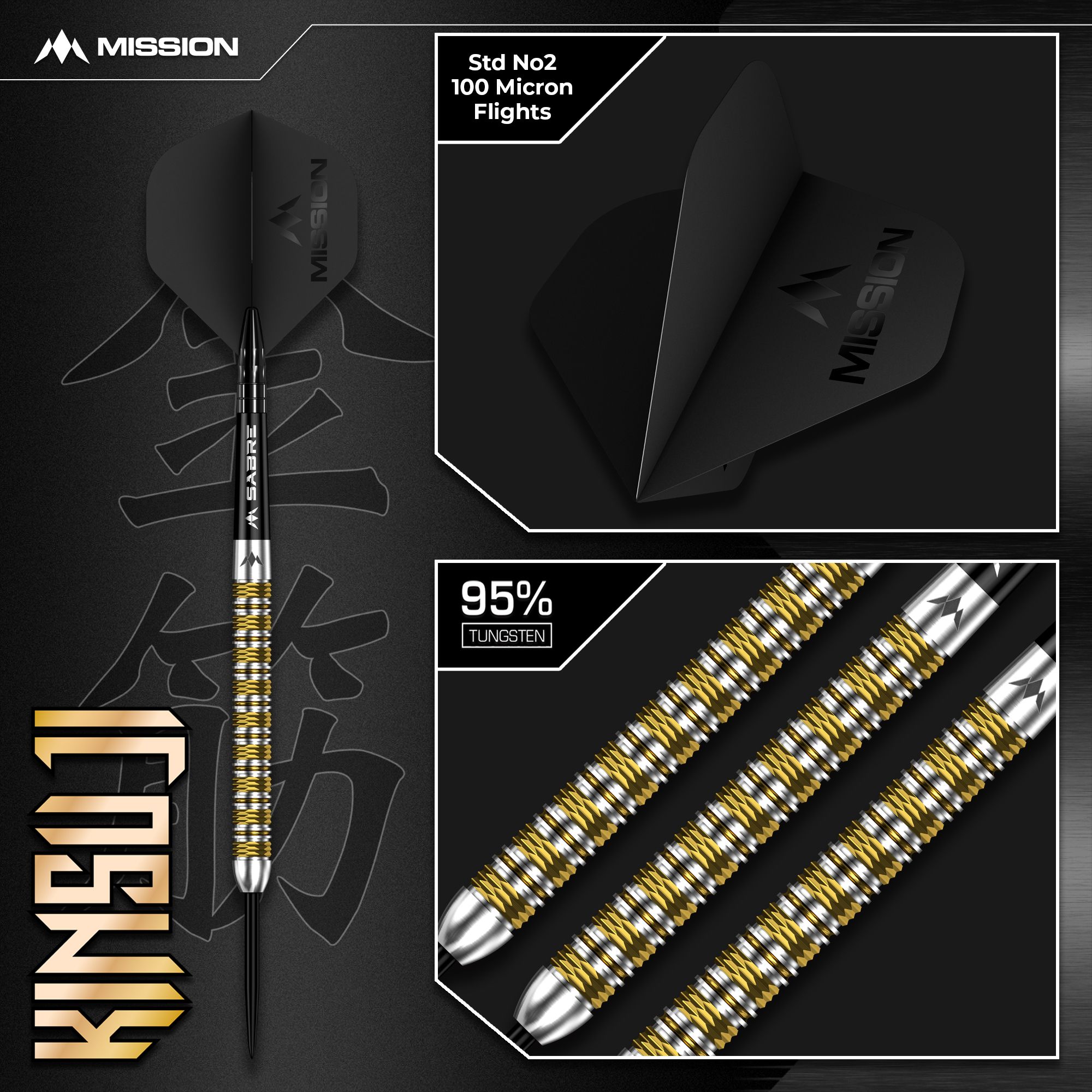 Dies ist ein Bild der Mission Kinsuji Steeldarts. Auf dem Foto ist der Dartpfeil deutlich zu erkennen.