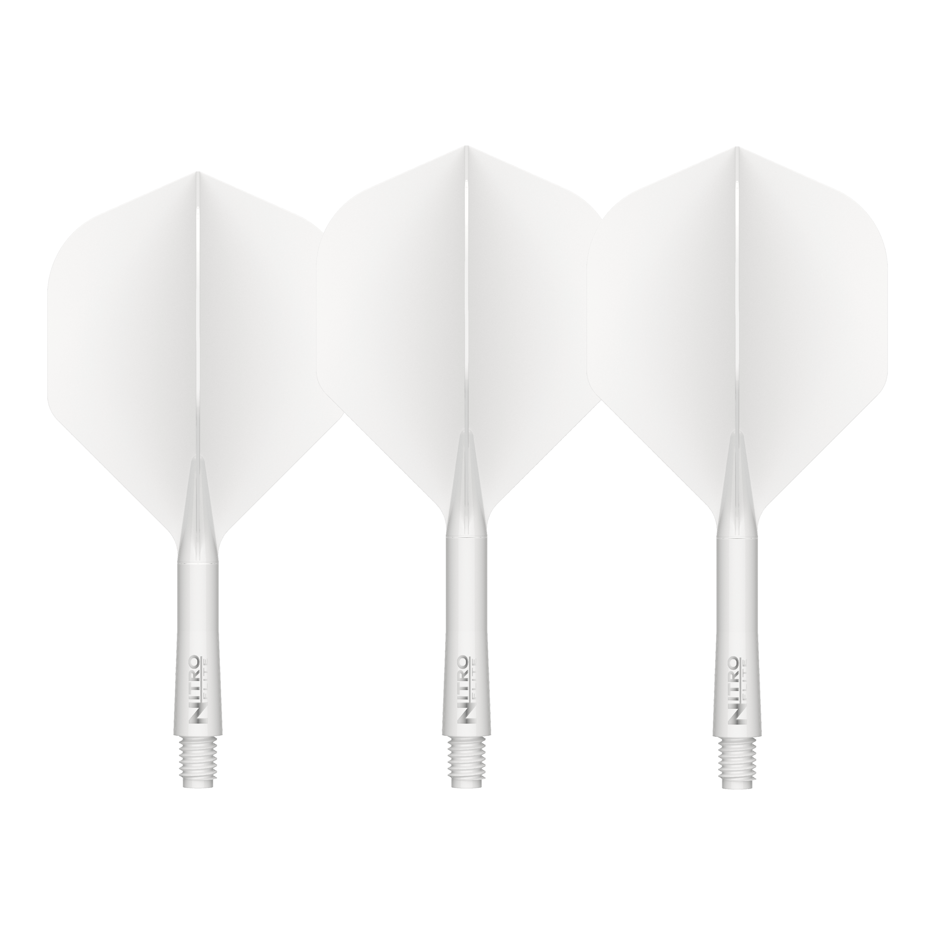 Red Dragon Nitroflite White Shaft White Flights No2 Abgebildet sind die Red Dragon Nitroflite White Shaft White Flights No2. Diese Flights und Shafts sind in Weiß gehalten.