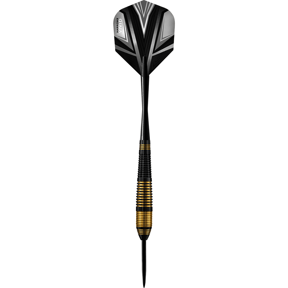 Harrows Vivid Brass Black steel darts