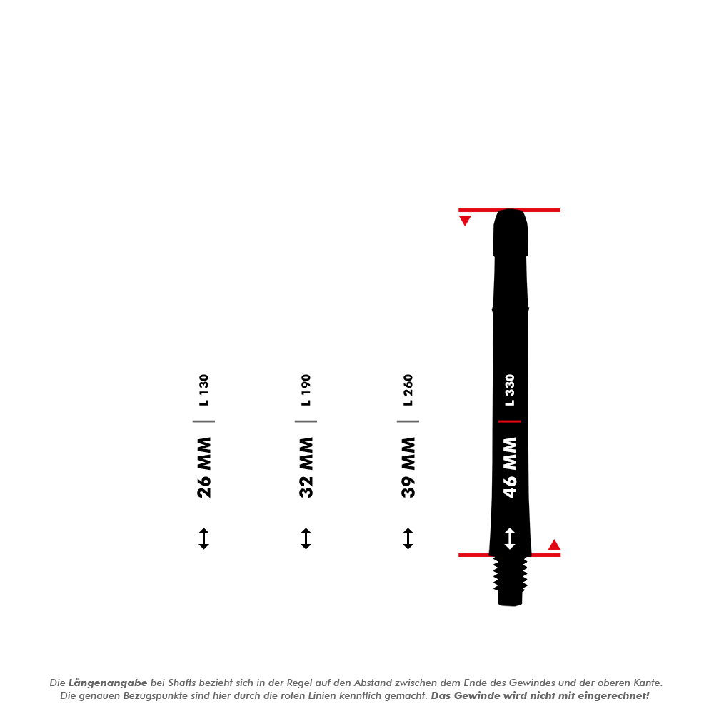 L-L-Style-Shafts Locked Straight - Black