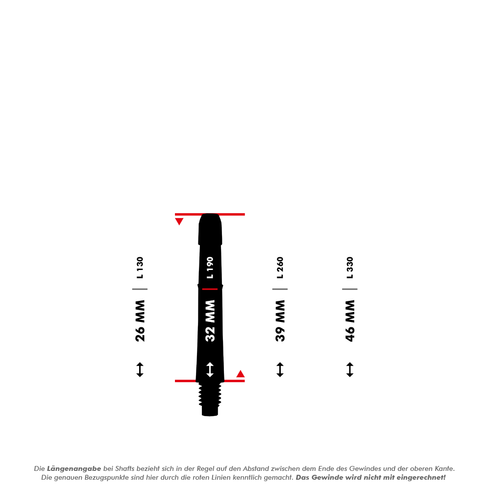 L-L-Style-Shafts Locked Straight - Clear Black