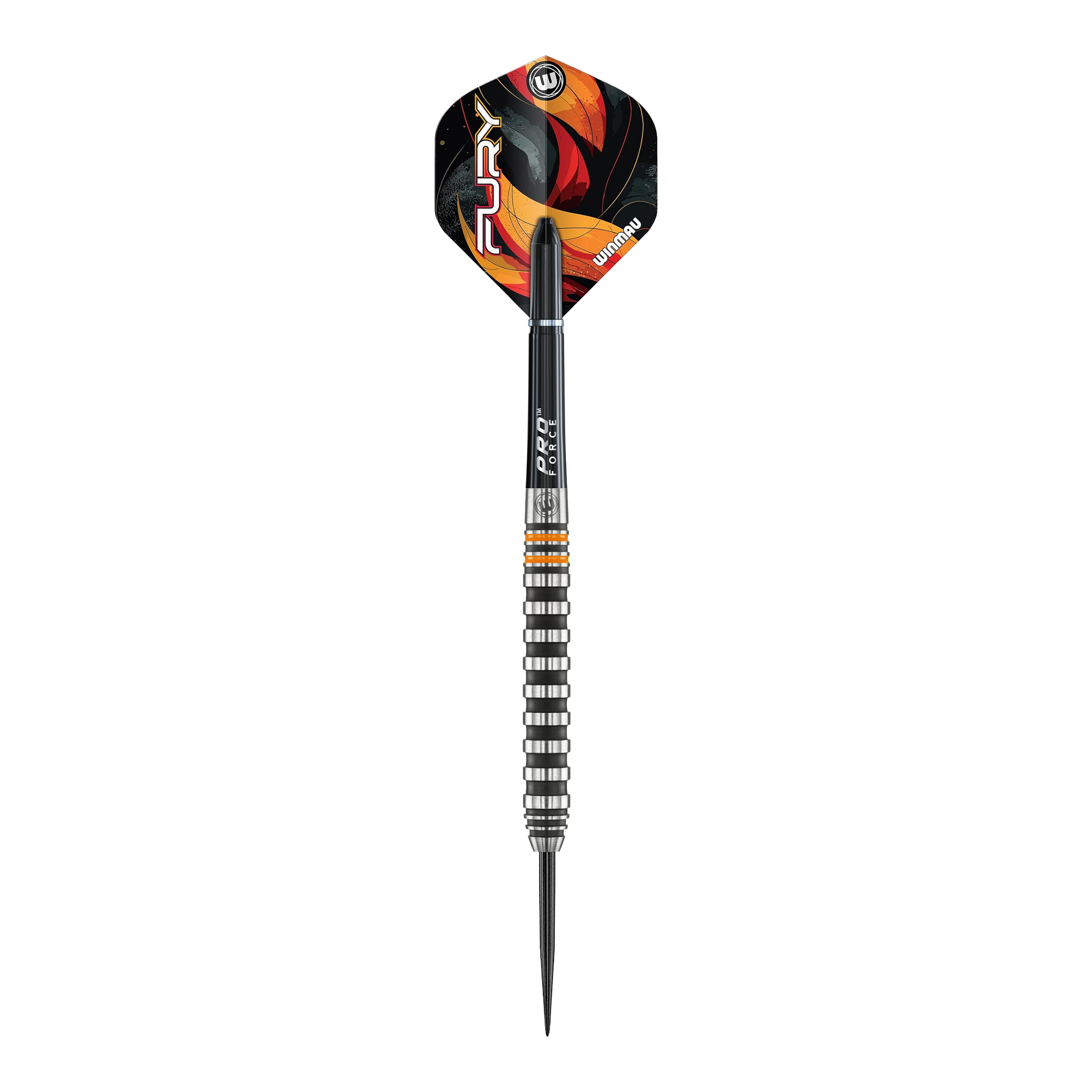Winmau Fury steel darts - 22g Hier sieht man die Winmau Fury Steeldarts - 22g. Die Darts bieten ein ausgewogenes Wurfgefühl für Dartspieler.