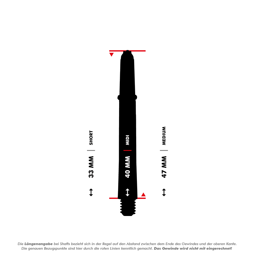 Harrows Supergrip Fusion Shafts - Red