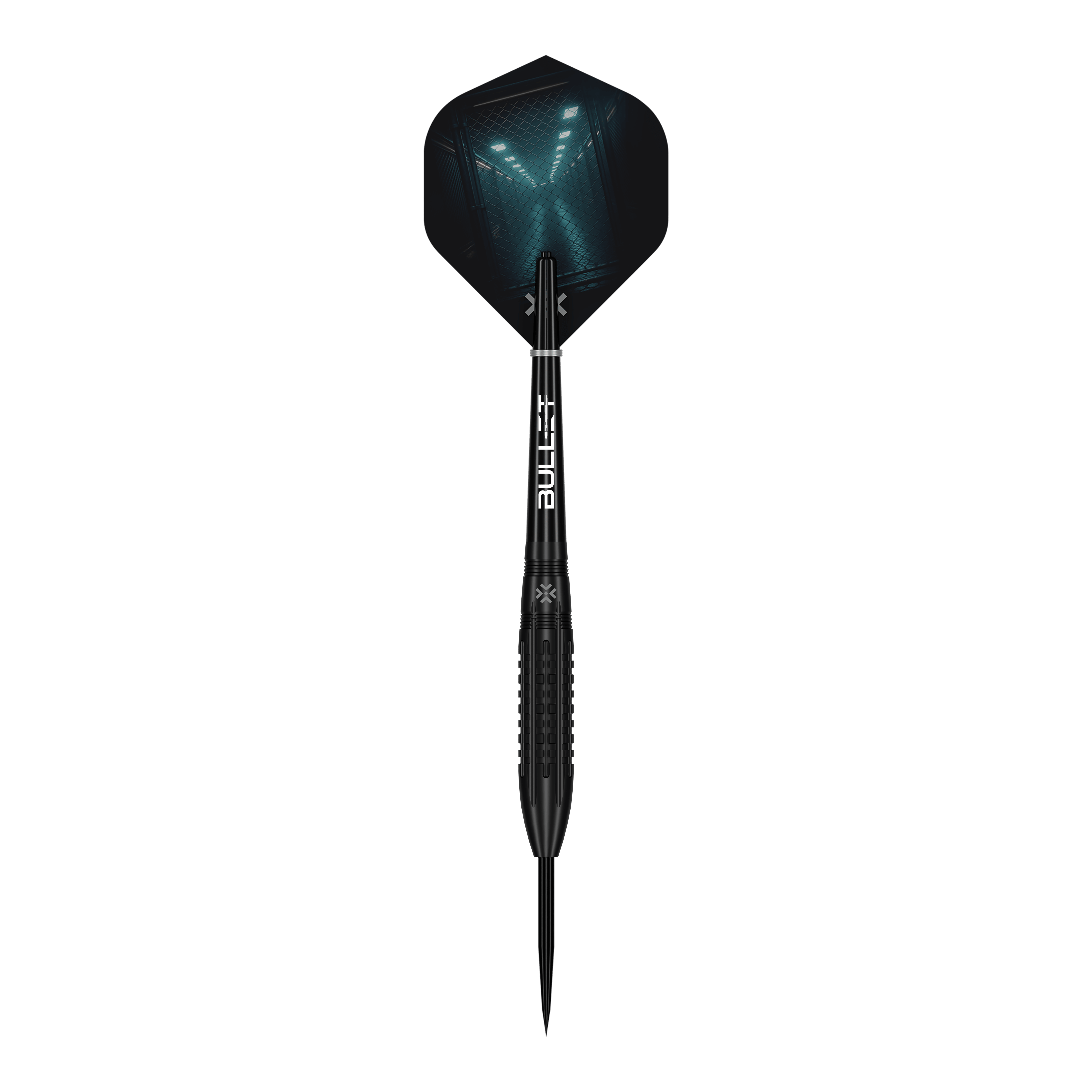 Hier sehen Sie die Bullet Cage Steeldarts. Sie sind hochwertige Pfeile für den Dartsport.