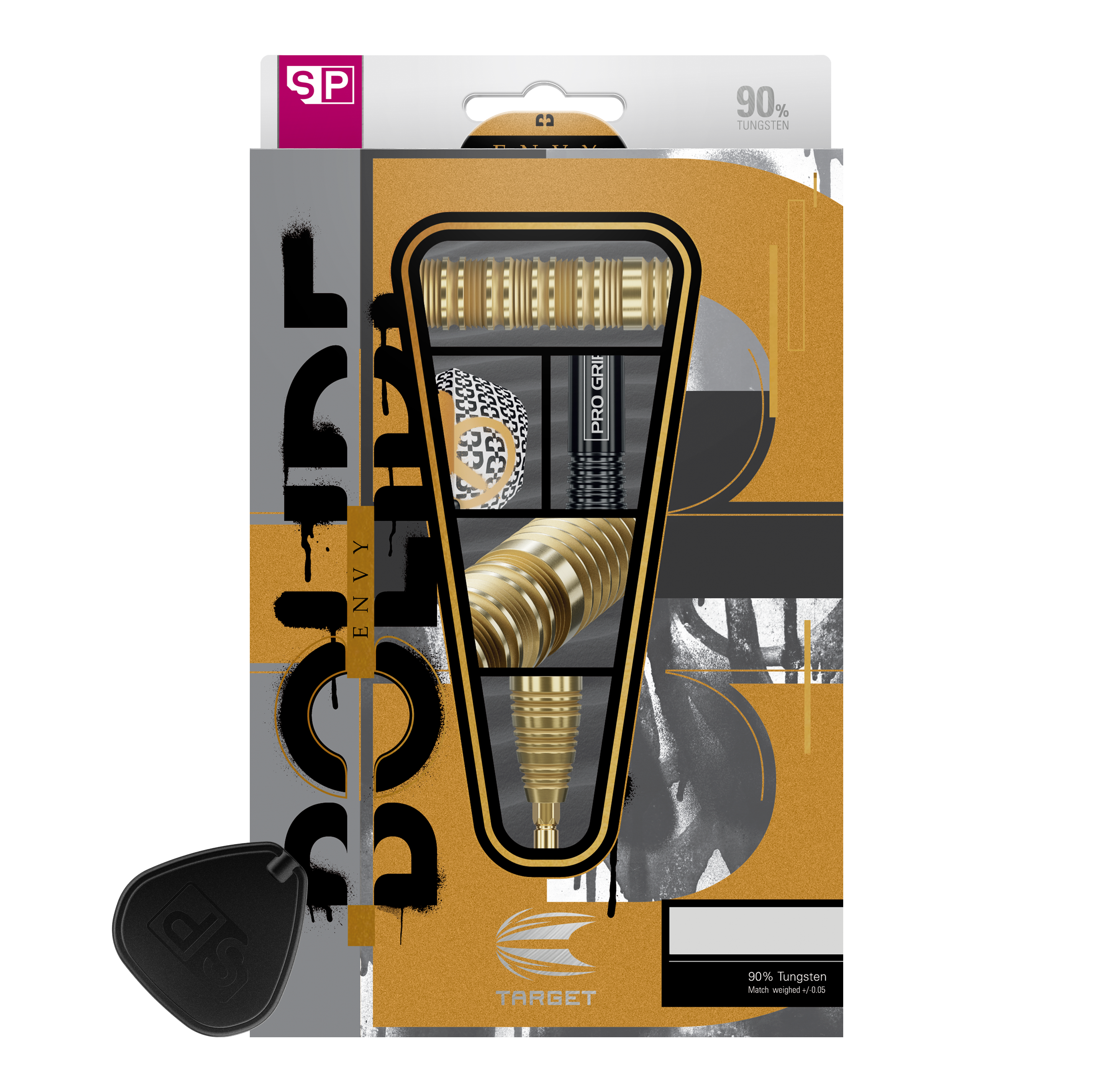 Abgebildet ist der Target Bolide Envy 03 Swiss Point Steeldarts. Dieses Produkt bietet hohe Qualität für Dart-Enthusiasten.