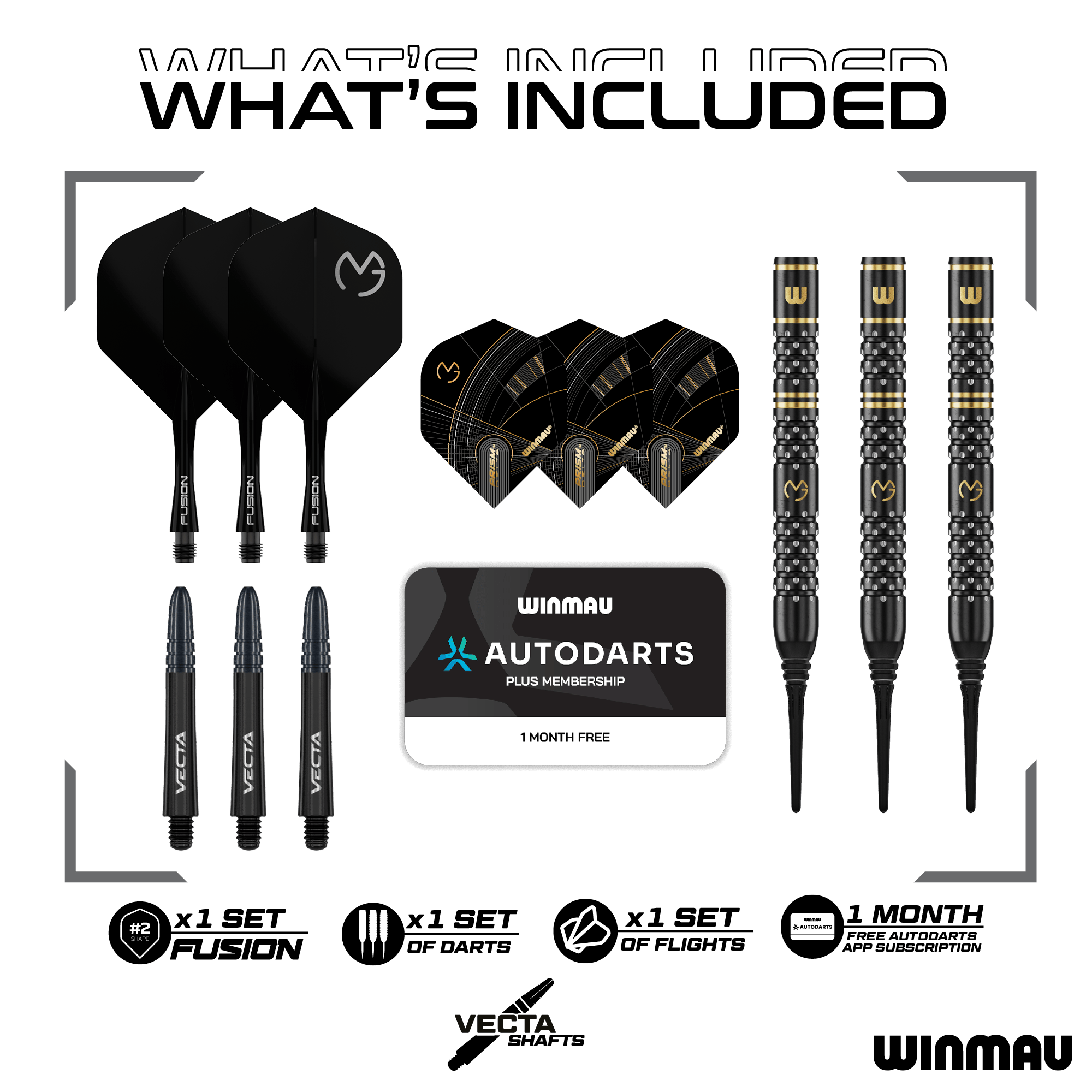 Winmau Michael Van Gerwen W-MAX soft darts - 18g