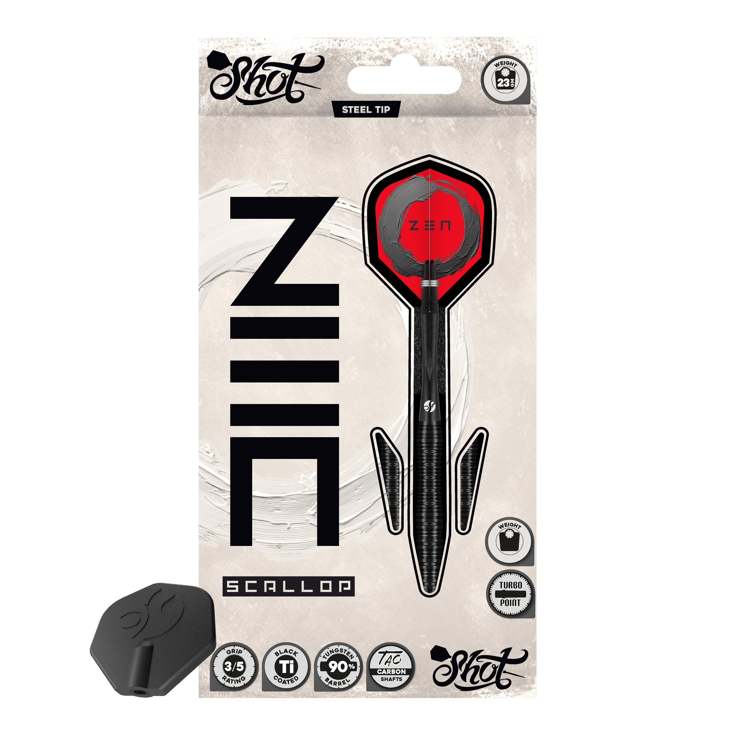 Shot ZEN Scallop Turbo Point Steeldarts - 23g