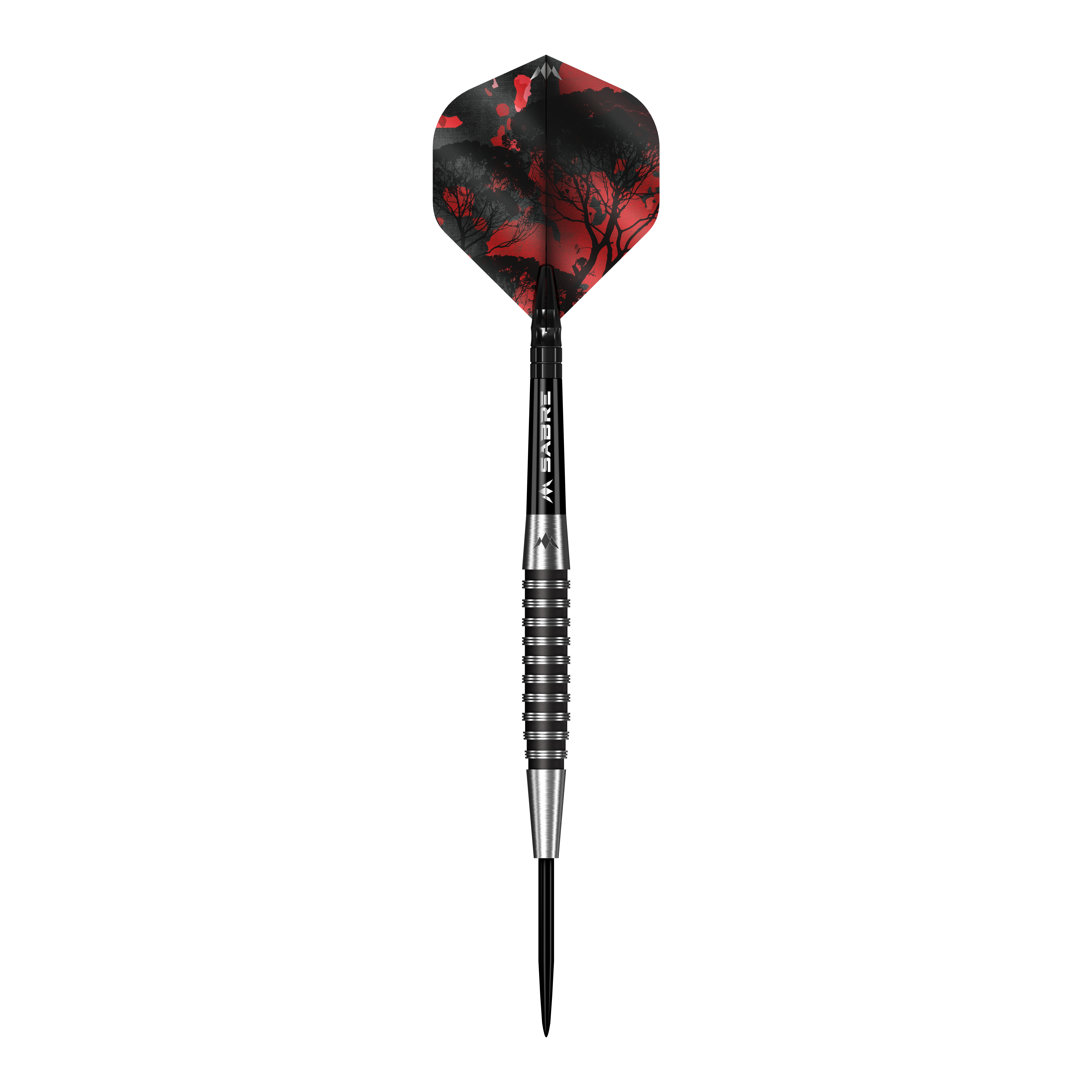 Mission Kunai Black PVD Steeldarts - 23g ist auf dieser Abbildung. Die Darts zeichnen sich durch ihre schwarze Oberfläche und das Gewicht von 23 Gramm aus.