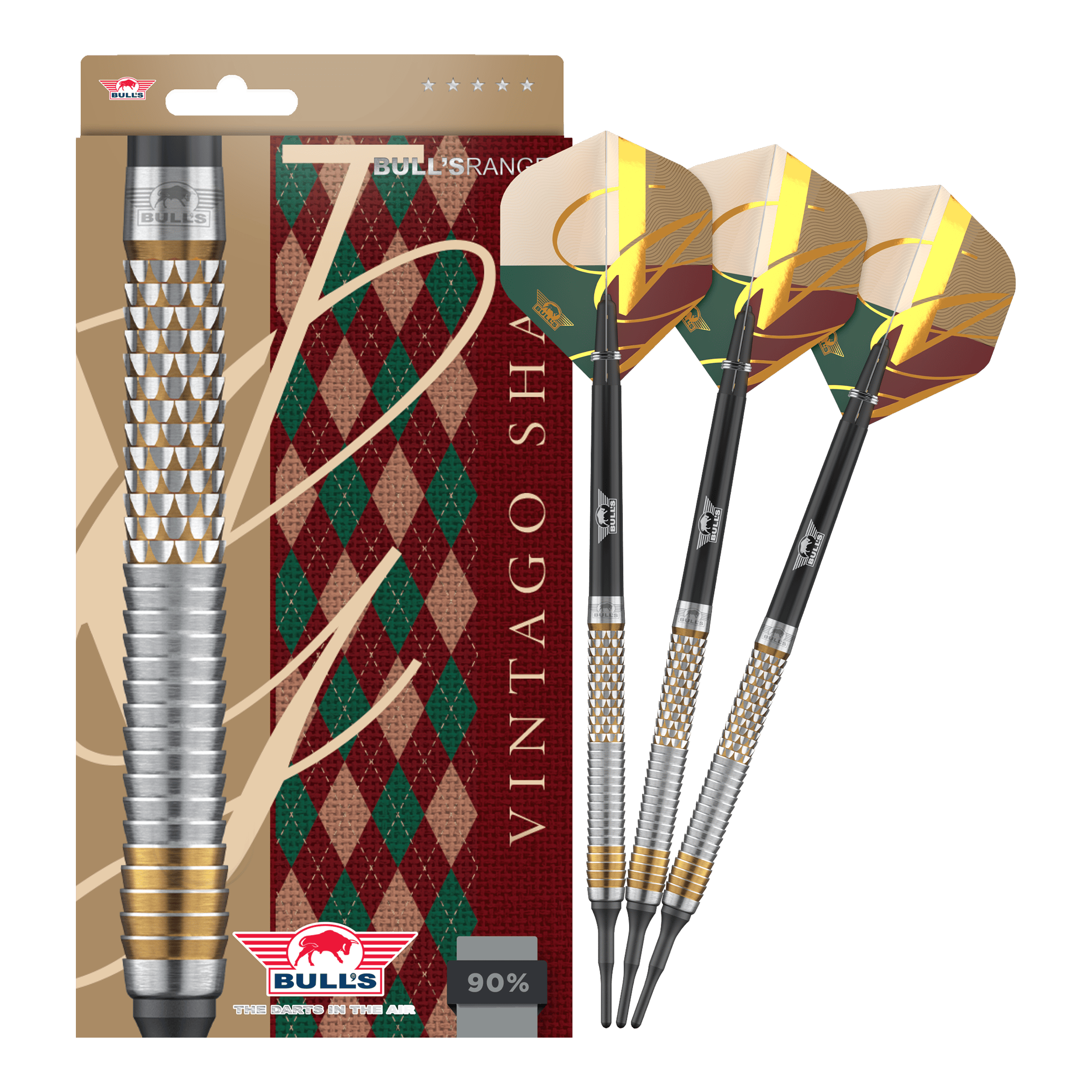 Bulls NL Vintage Shark Soft Darts - 18g Dies ist ein Bild von Bulls NL Vintago Shark Softdarts - 18g. Zu sehen sind hochwertige Softdarts für den Dartsport.