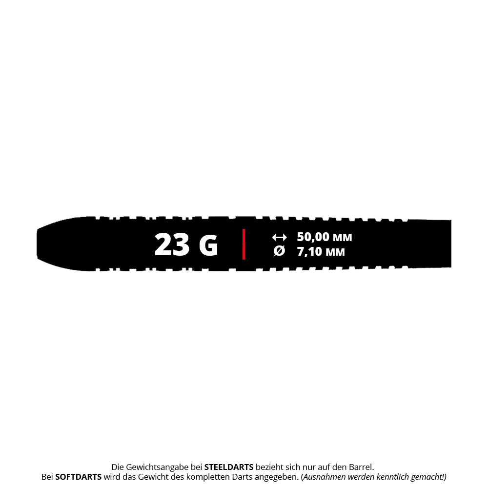 Harrows Damon Heta Natural Quick Point - 23g Dies ist ein Harrows Damon Heta Natural Quick Point Dart mit 23 Gramm. Der Dart ist für Steeldart-Spiele geeignet.