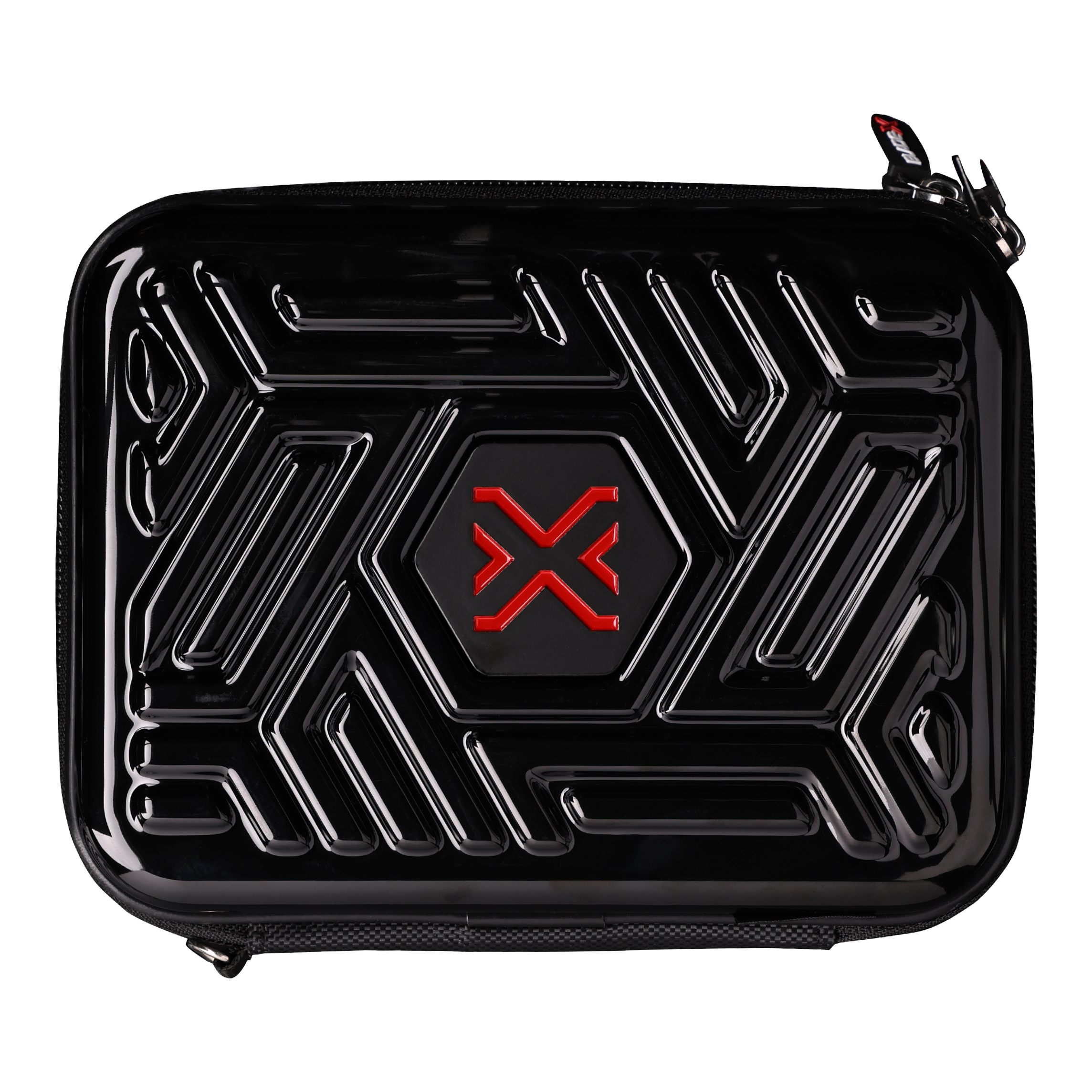 Winmau Blade X Armor G2 dart wallet Auf dem Bild ist das Winmau Blade X Armor G2 Dartwallet zu sehen. Die Darttasche schützt und organisiert die Darts professionell.