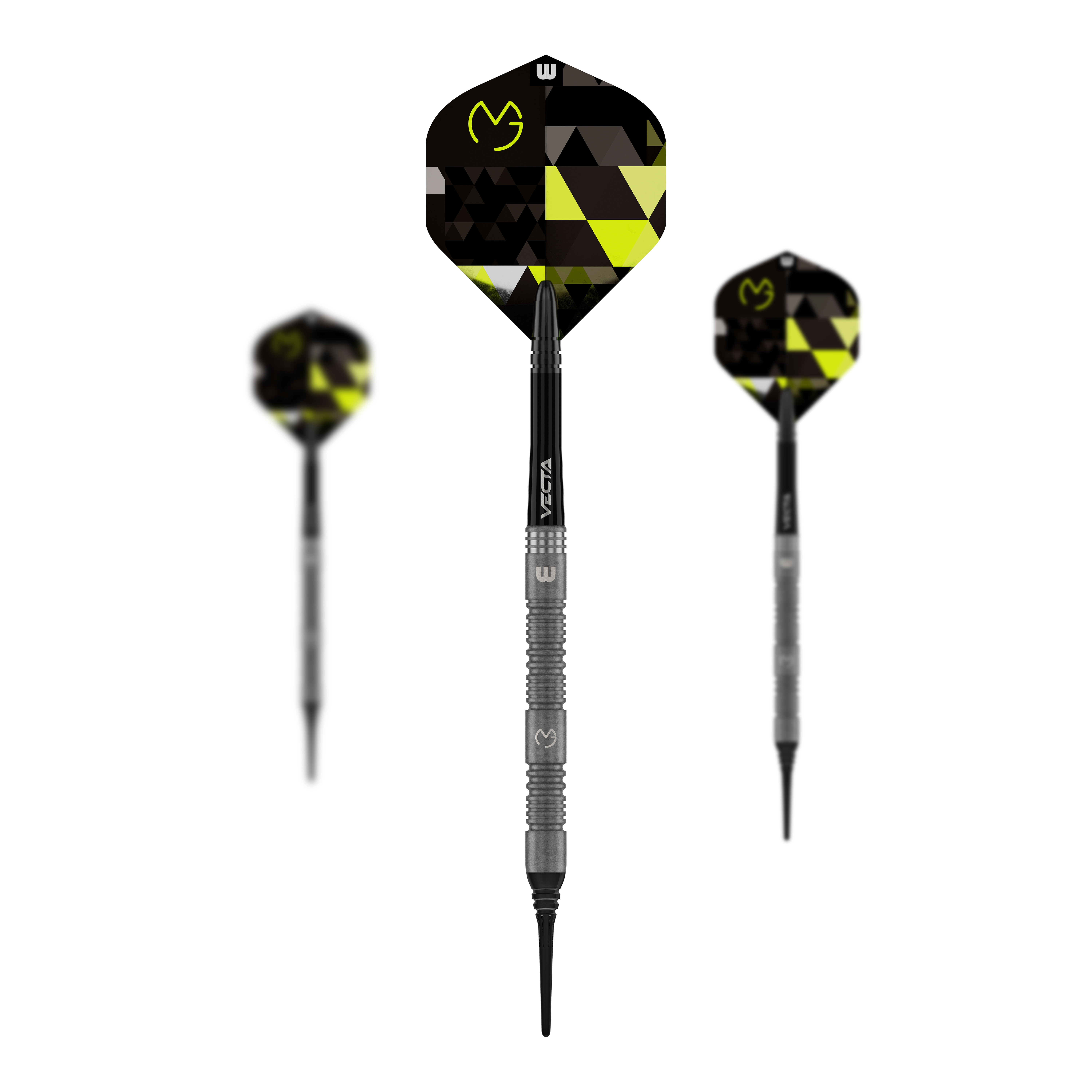 Winmau Michael Van Gerwen TS soft darts - 18g Zu sehen ist ein Set Winmau Michael Van Gerwen TS Softdarts - 18g. Enthalten sind mehrere Pfeile.
