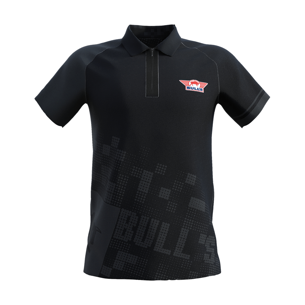 Bulls NL Plain Black Dart polo shirt