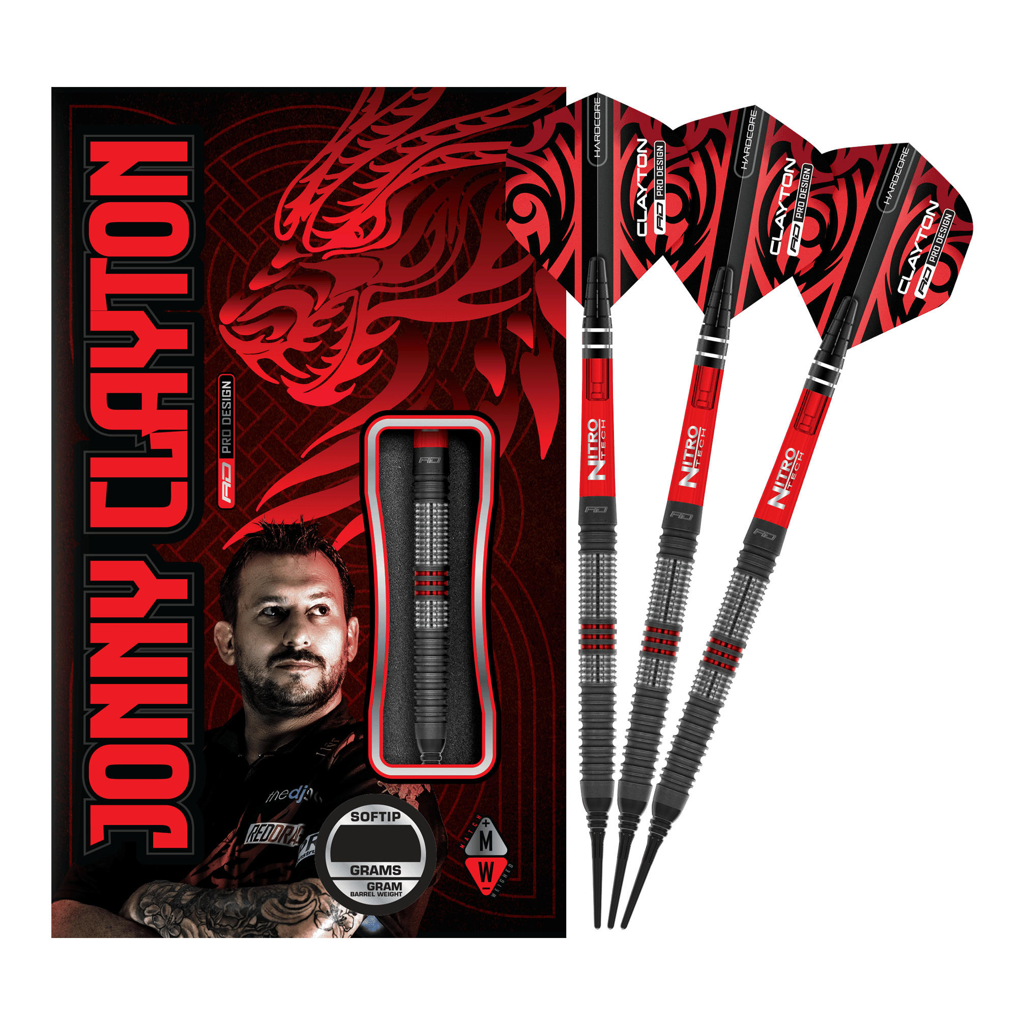 Red Dragon Jonny Clayton Hiraeth Softdarts - 20g