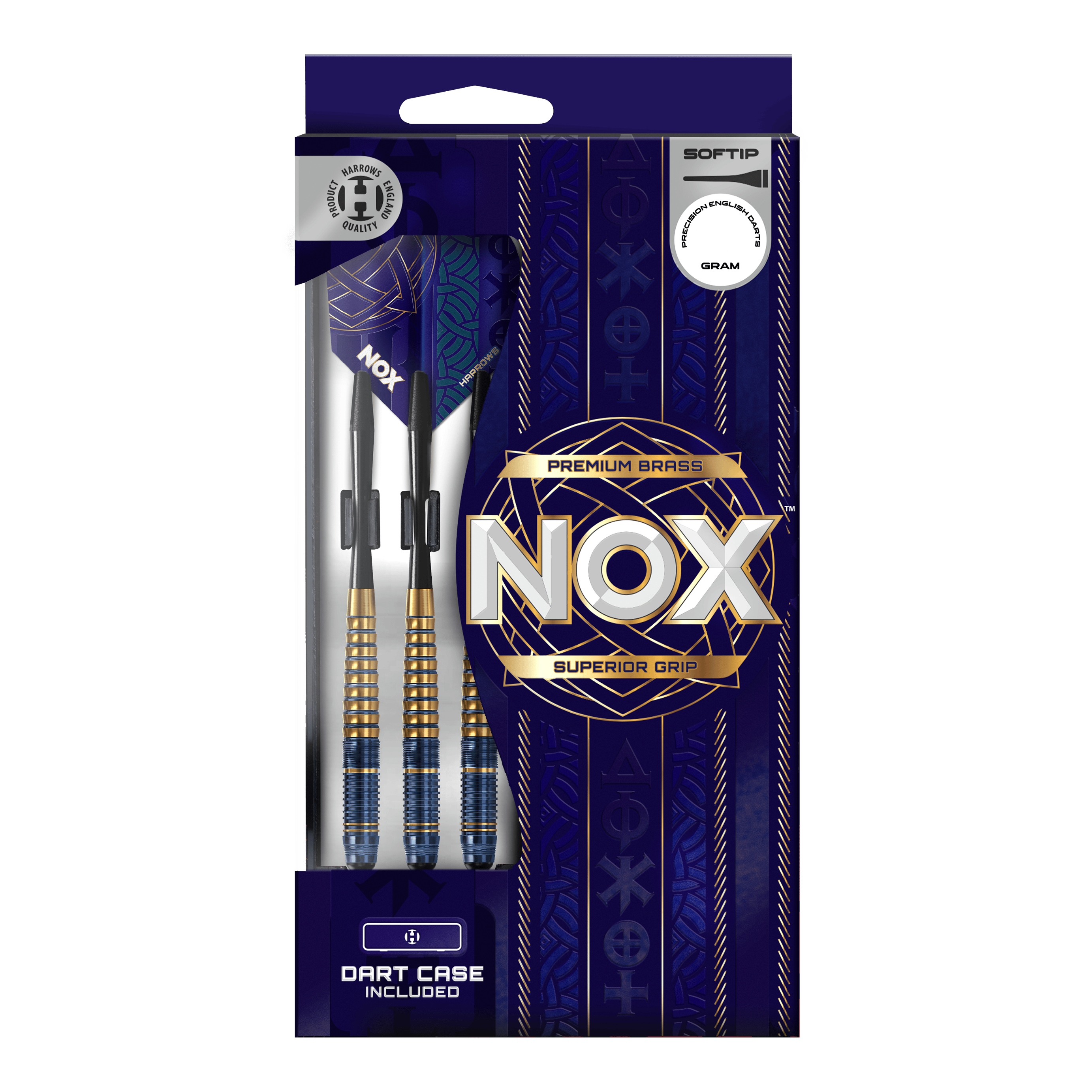 Harrows Nox Premium Brass Soft Darts Harrows Nox Premium Brass Softdarts. Die Abbildung zeigt Premium Softdarts aus Messing von Harrows.