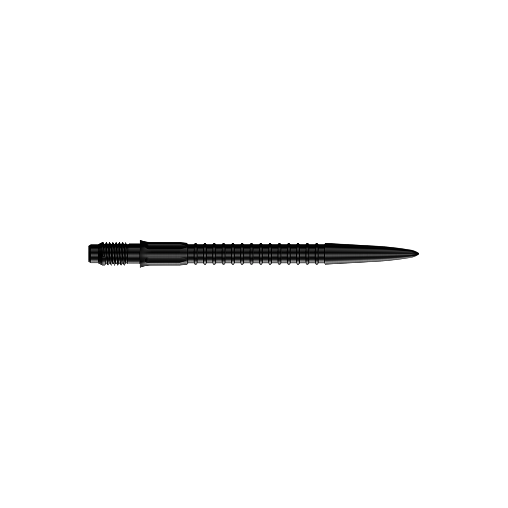 Zu sehen sind schwarze Dartspitzen für Darts. Die Spitzen haben eine Länge von 30 mm.