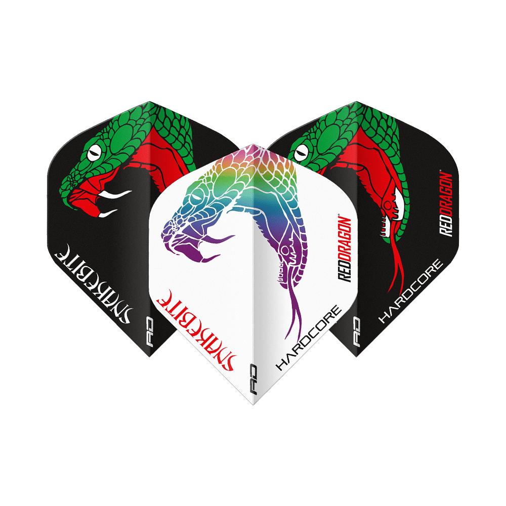 Red Dragon Peter Wright Snakebite Black White Yin Yang Standard Flights