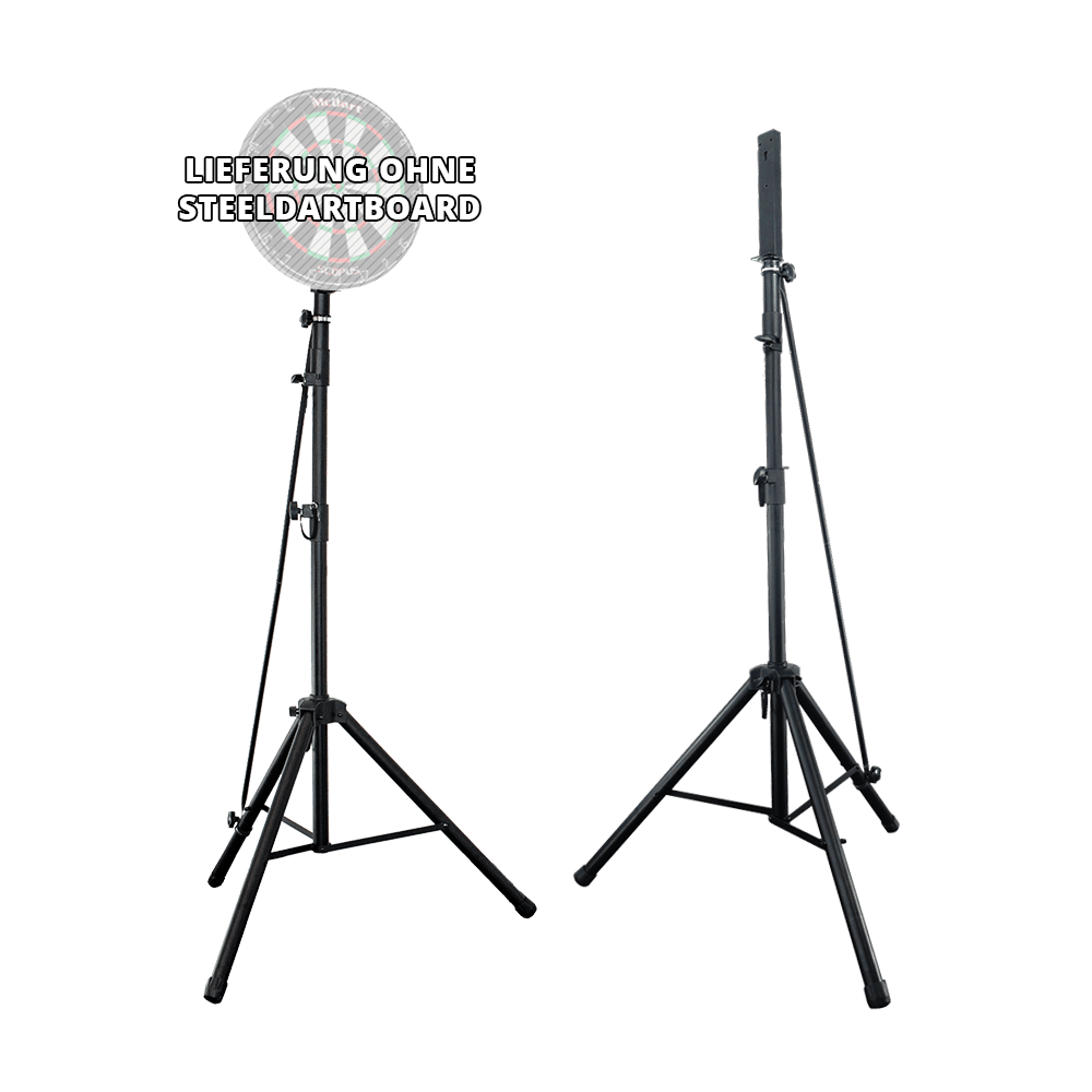 Das Bild zeigt das GranBoard 132 Elektronisches Dartboard und den Hybrid Pro Dartboardständer als Komplettset. Beide Produkte überzeugen durch ihre hochwertige Verarbeitung.