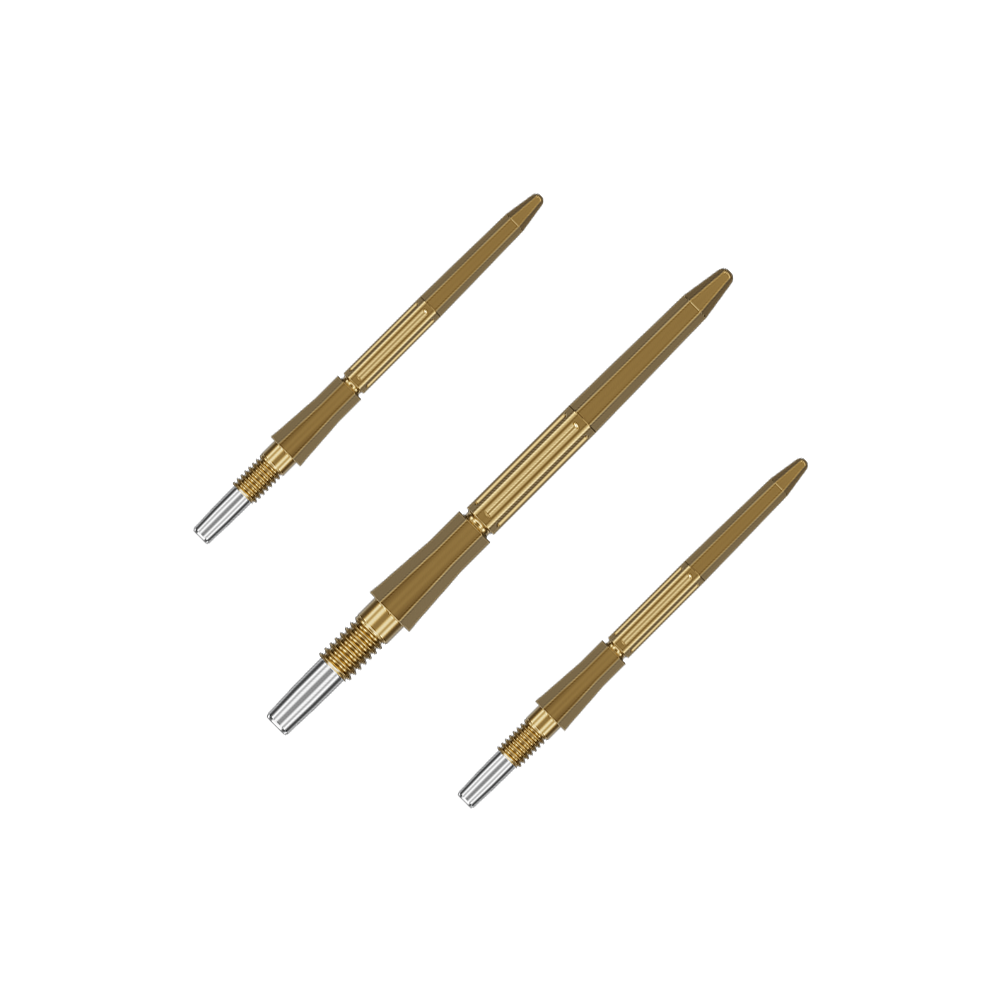 Target Elysian Archetype 43 Swiss Point Steel Dart Tips - Gold Das Bild zeigt ein Set der Target Elysian Archetype 43 SwissPoint Dartspitzen in Gold, Länge 30 mm. Dieses Set ist ideal für Präzision beim Dartsport.