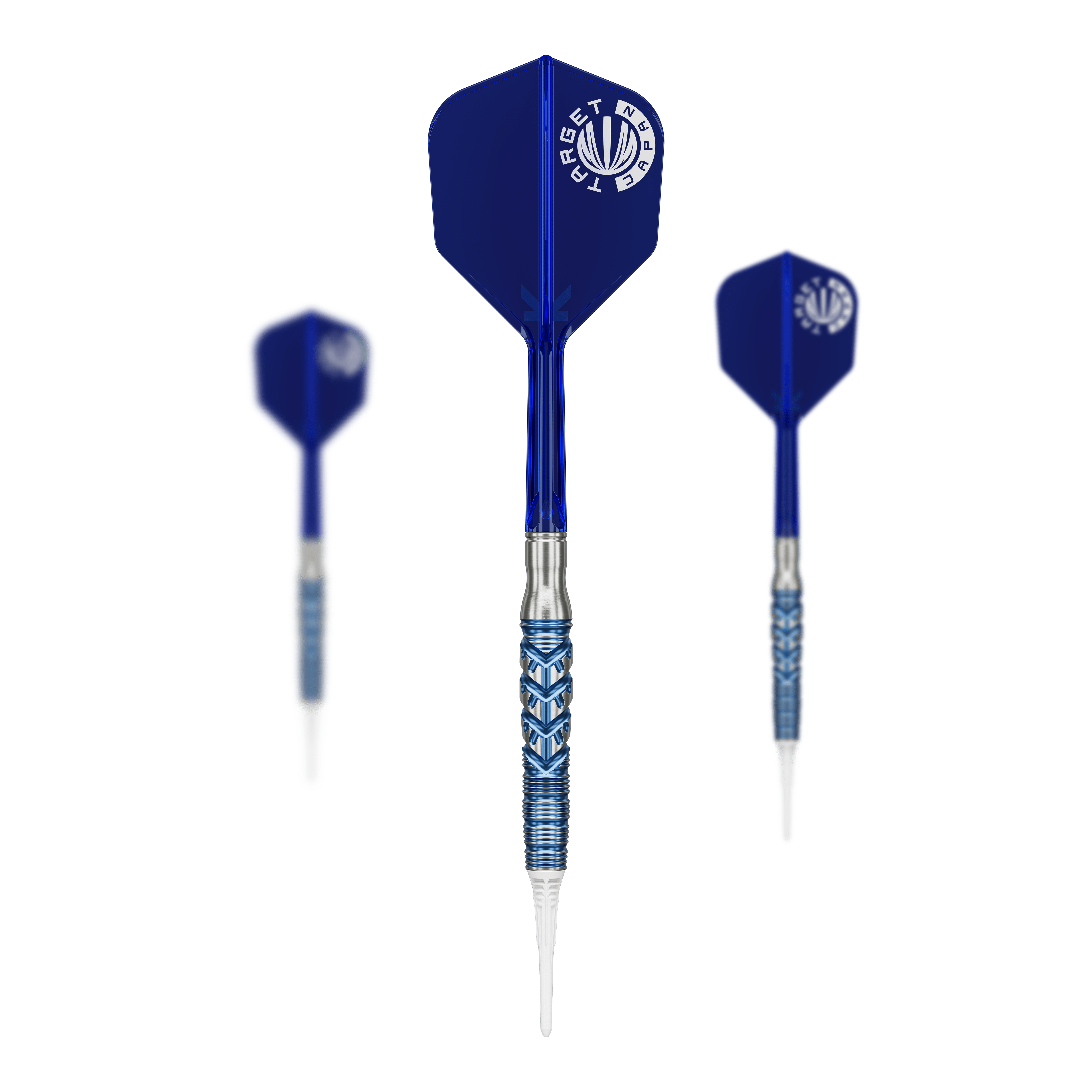 Target Japan Sereno GEN3 soft darts - 21g Komplett-Set Target Japan Sereno GEN3 Softdarts mit 21g. Es sind Schäfte, Flights und Barrel zu sehen.