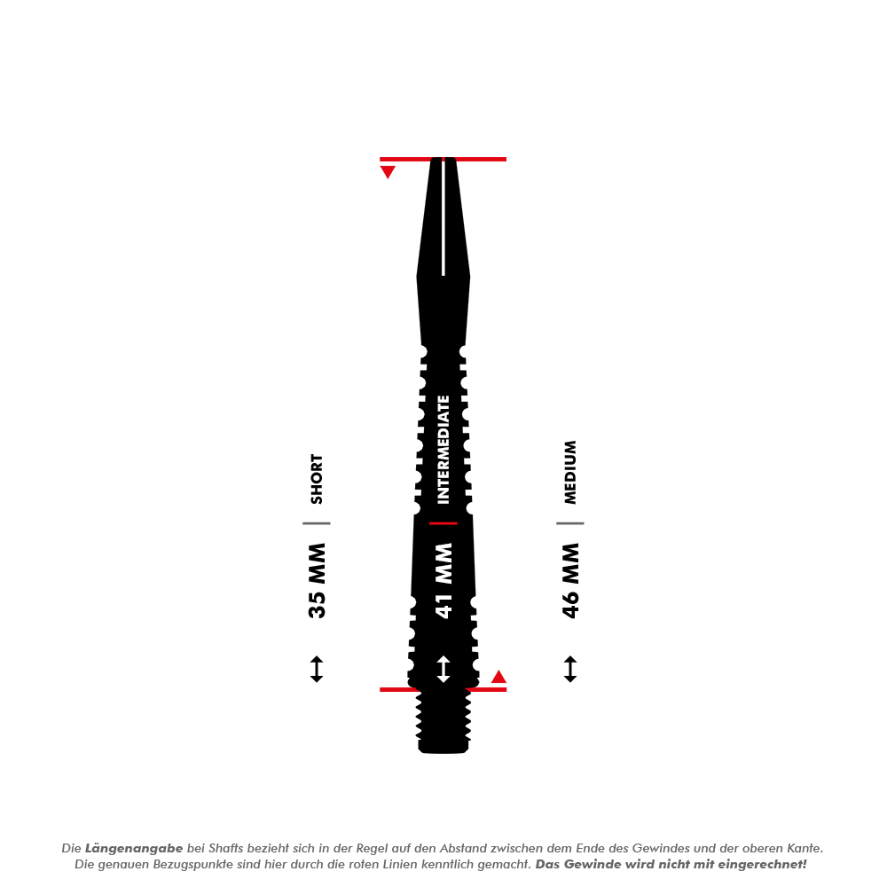 Winmau Triad RX Aluminium Shafts - Rot