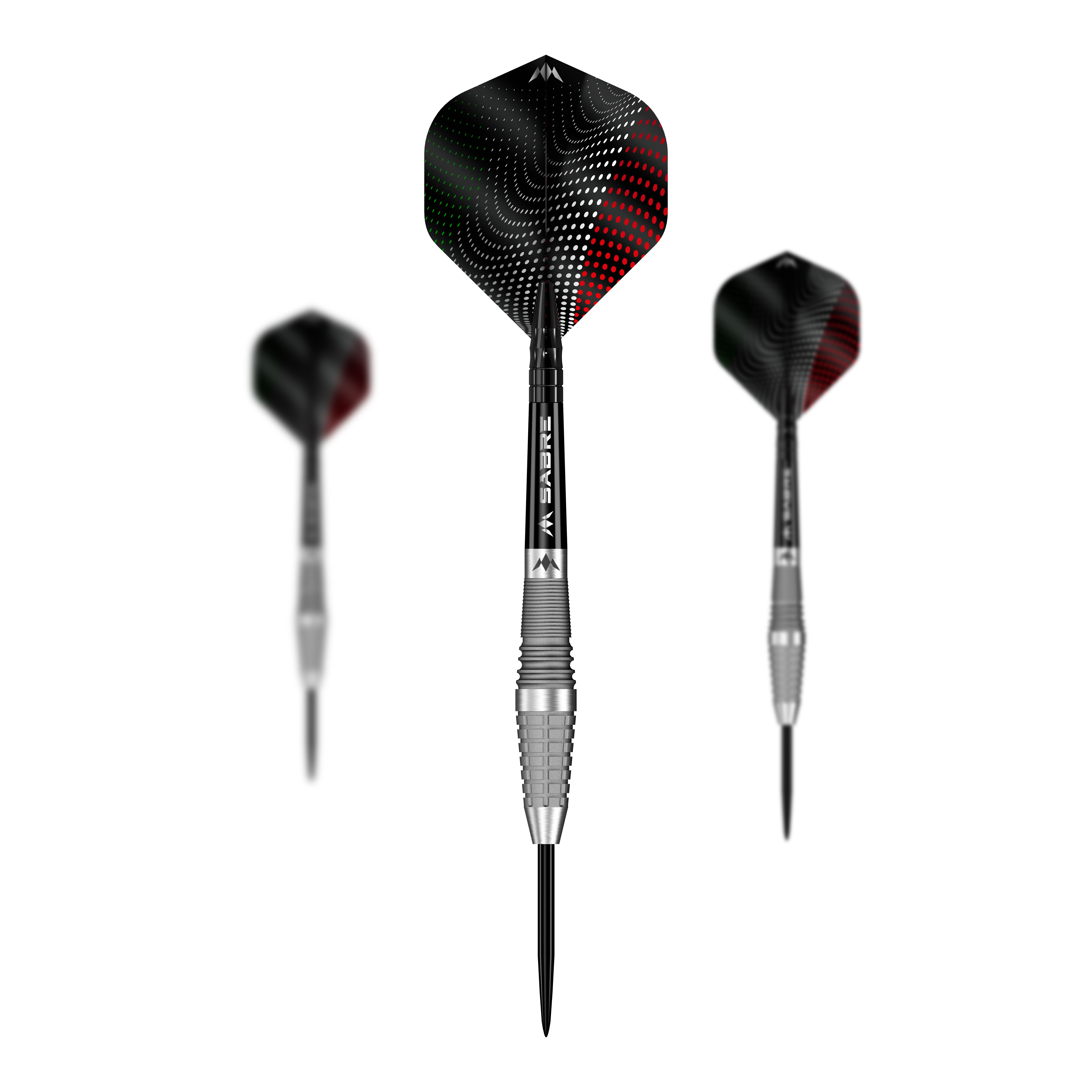 Mission Michele Turetta Sandblasted Steel Darts - 23g Mission Michele Turetta Sandblasted Steeldarts - 23g im Set dargestellt. Das Bild zeigt mehrere Dartpfeile als Produktset mit sandgestrahlter Optik.