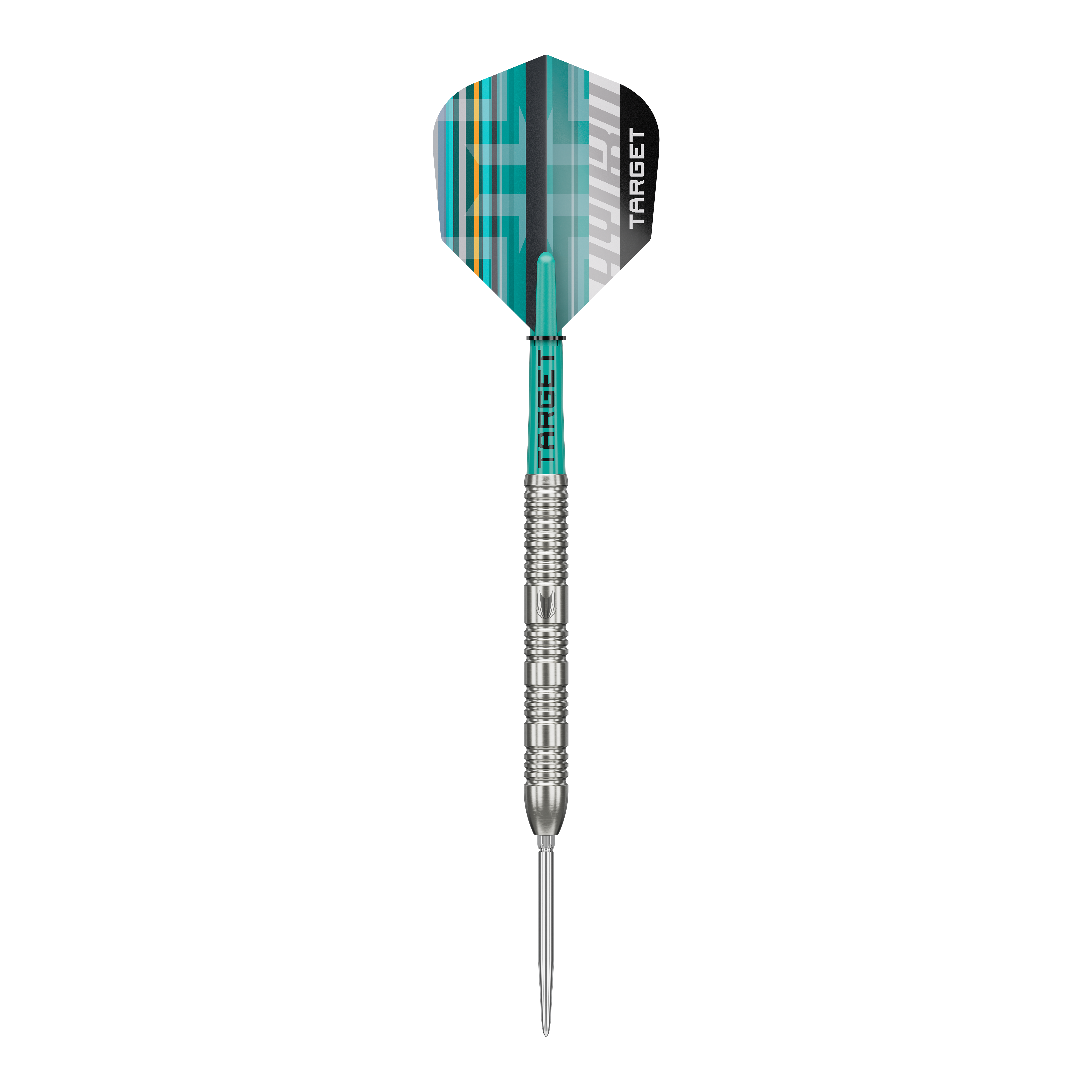 Target Hydro 02 Swiss Point steel darts Auf dem Foto sind Target Hydro 02 Swiss Point Steeldarts zu sehen. Die Darts liegen in einer typischen Anordnung bereit.