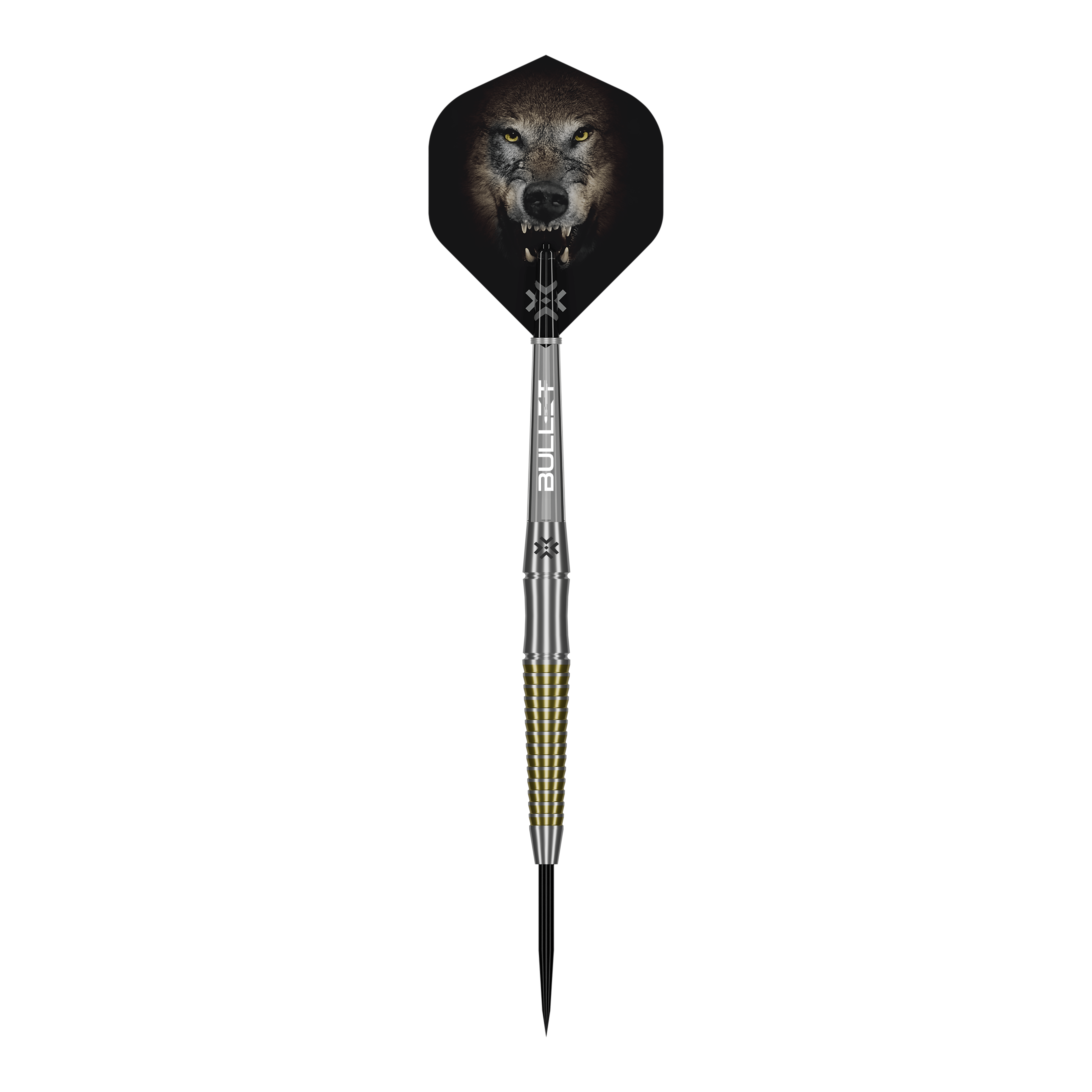 Bullet Fang steel darts Hier sieht man die Bullet Fang Steeldarts aus einer anderen Perspektive. Die Details der Darts sind gut erkennbar.