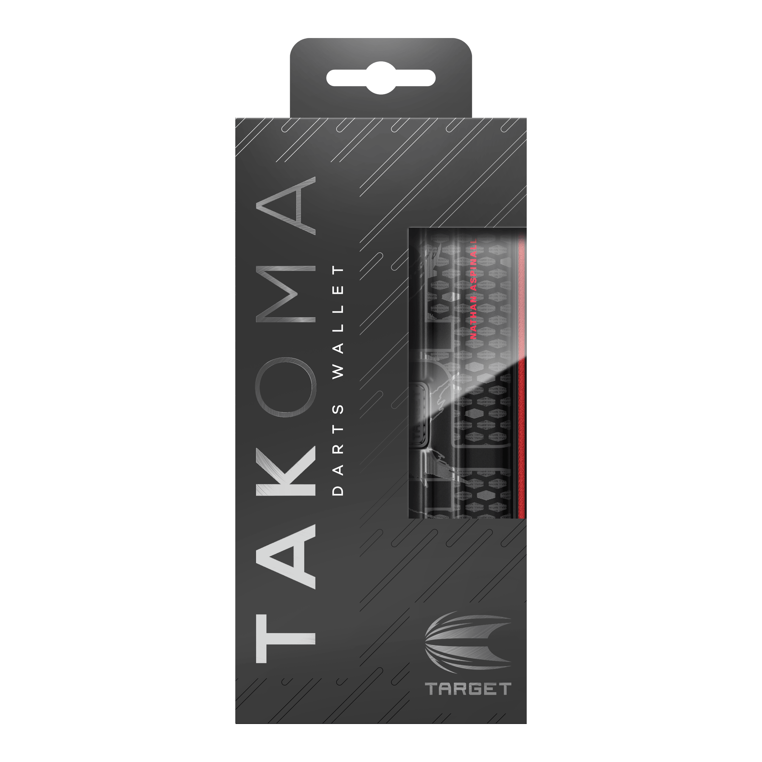 Das Foto zeigt das Takoma Ghost Series Nathan Aspinall Dartcase. Es ist ideal zur Aufbewahrung und zum Transport von Darts.