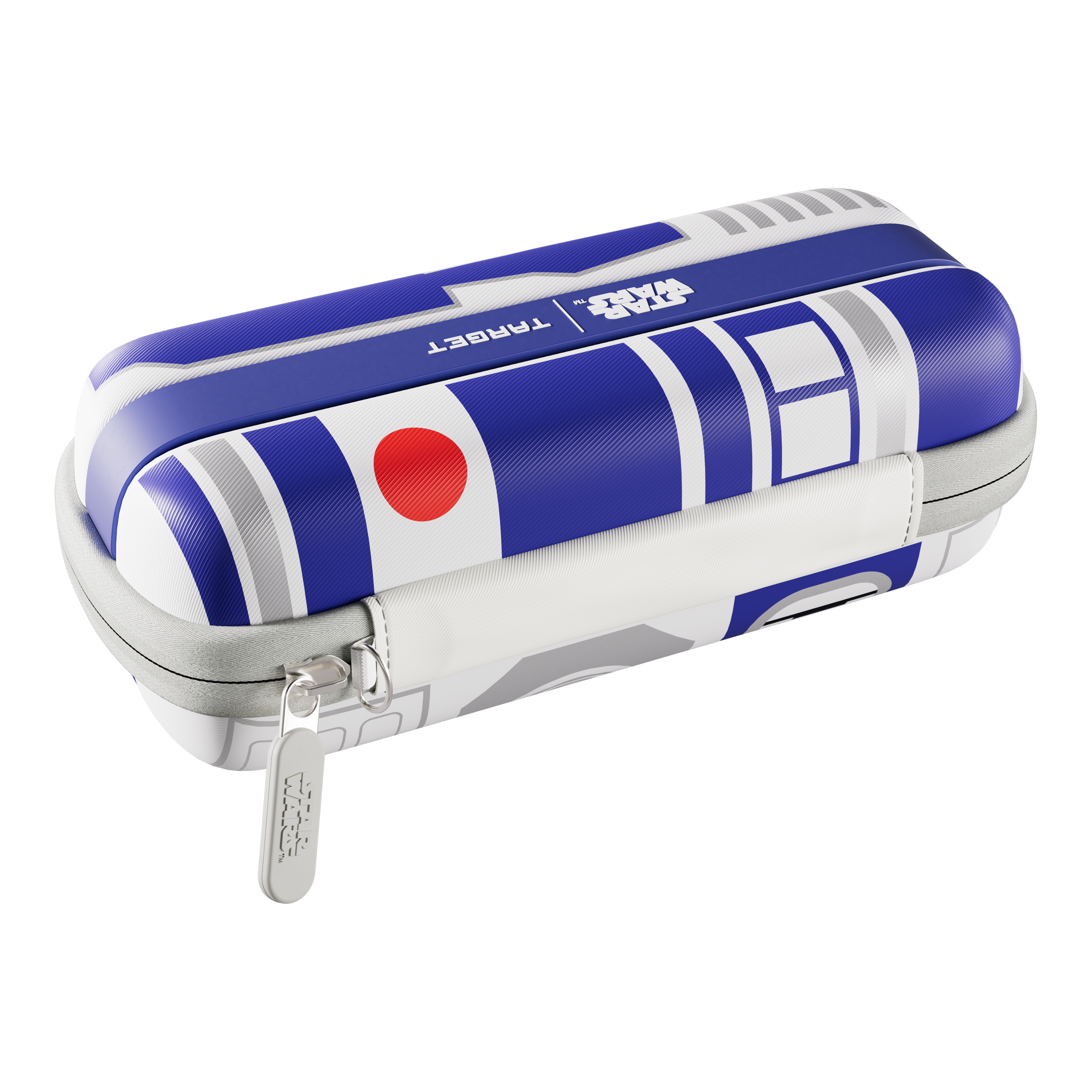 Target Star Wars Boa Dartcase - R2D2 Auf dem Bild befindet sich das Target Star Wars Boa Dartcase - R2D2. Das Dartcase wurde inspiriert von R2D2 aus Star Wars.
